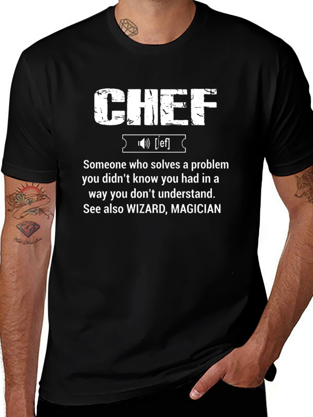 CHEF Definition Graphic T-Shirt - Cool Funny Tee