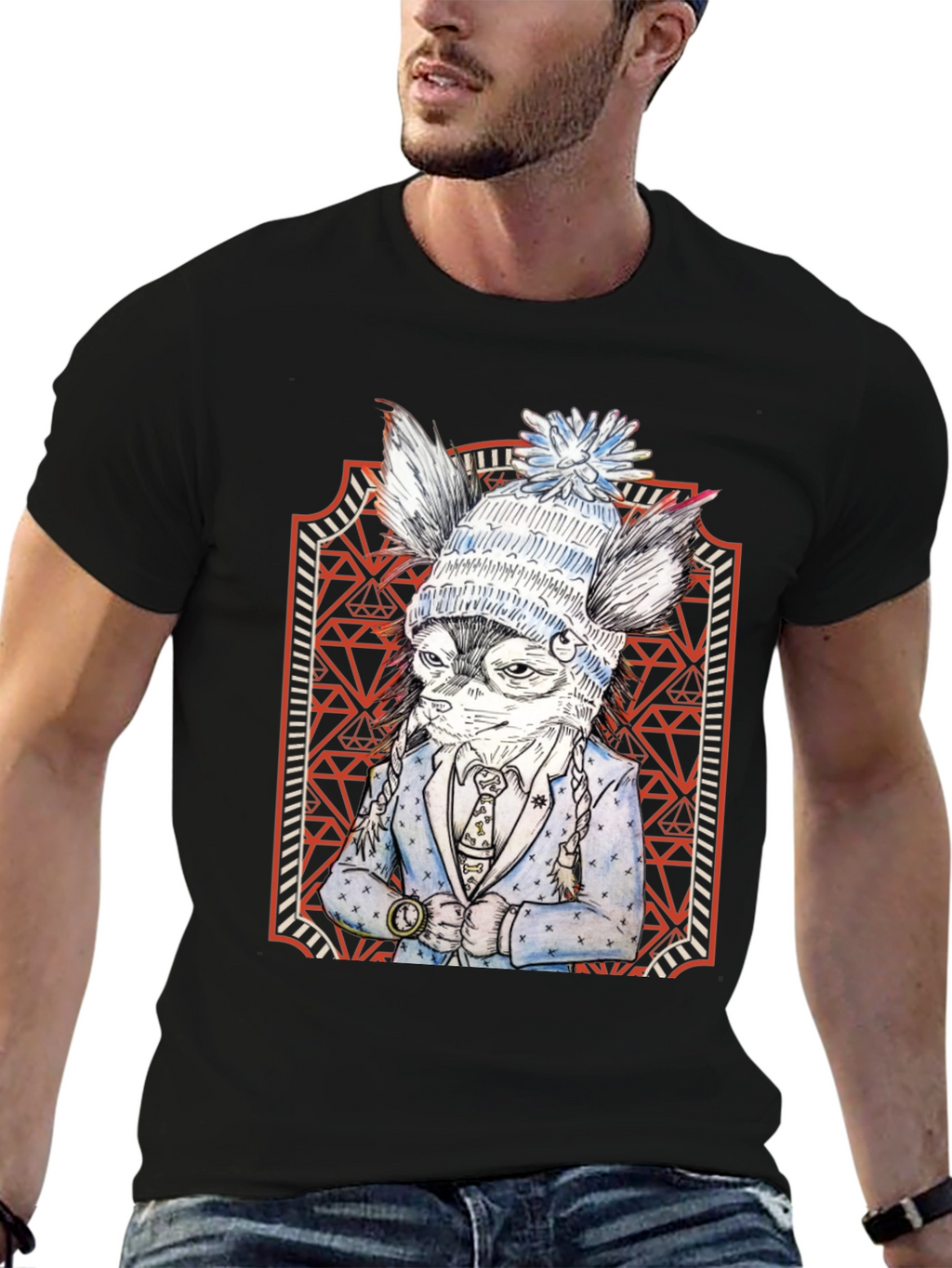 Stylish Animal Print Graphic Tee