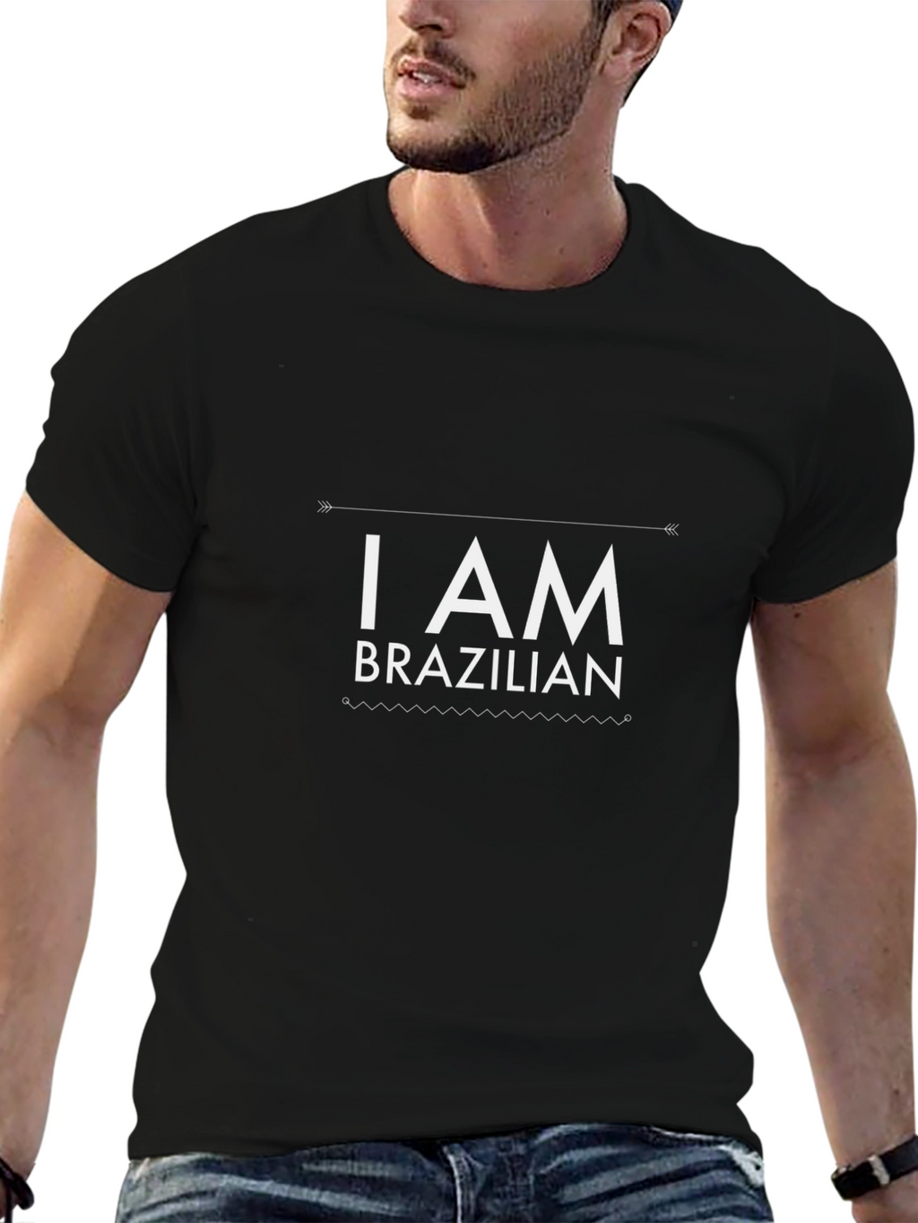 I AM BRAZILIAN Graphic T-Shirt - Black