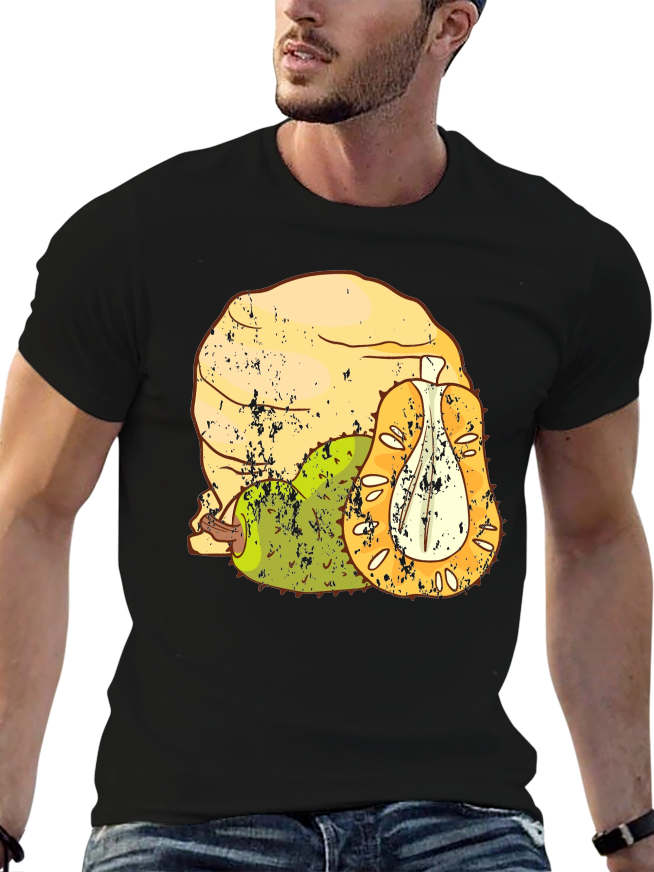 Jackfruit Graphic Tee - Unisex Black T-Shirt