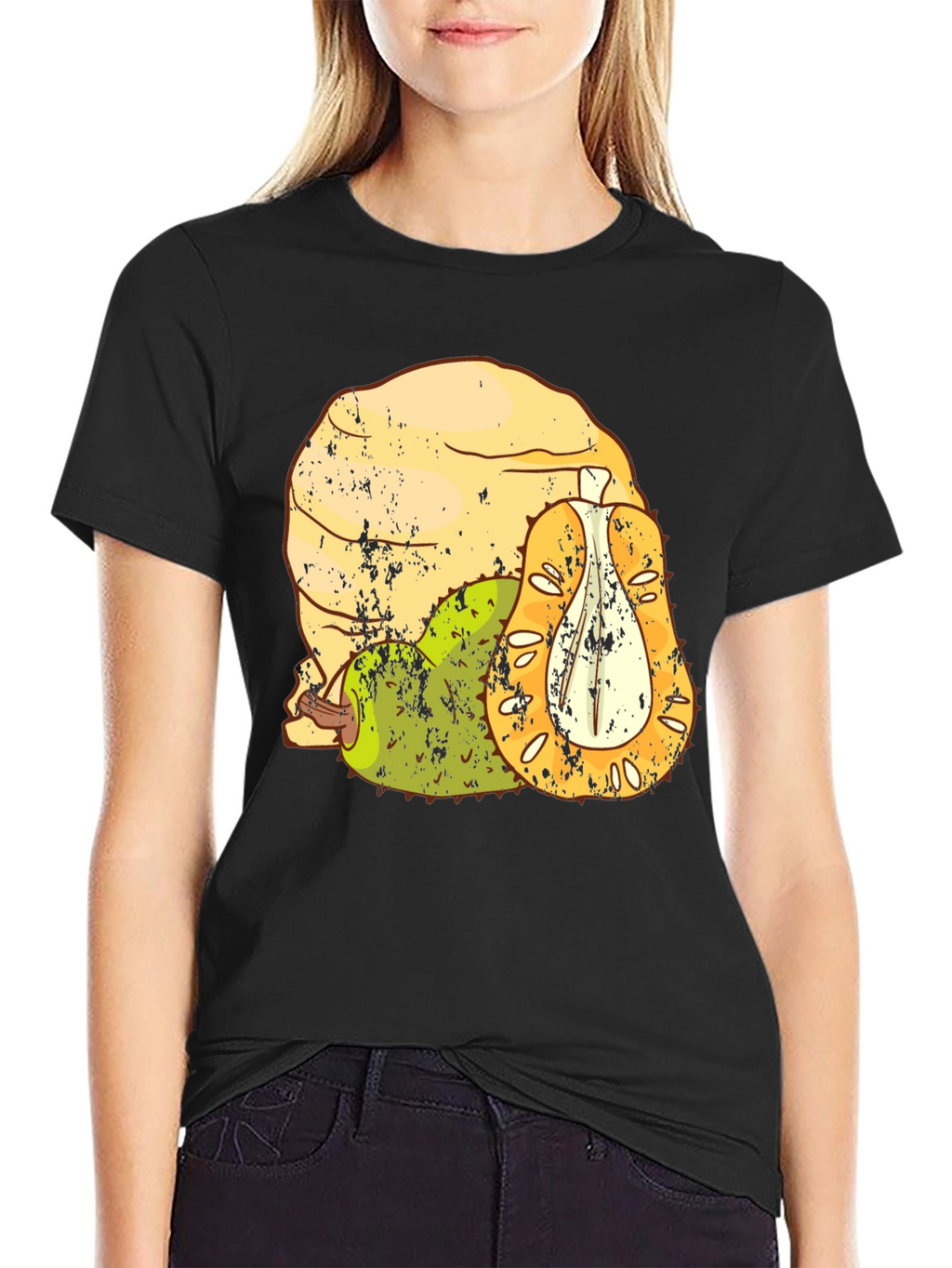 Jackfruit Graphic Tee - Unisex Black T-Shirt