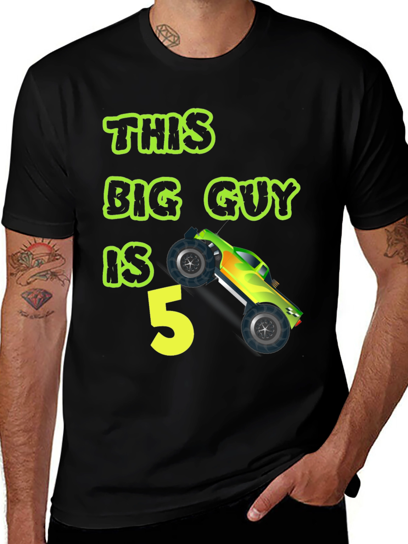 This Big Guy is 5 Monster Truck Birthday T-Shirt