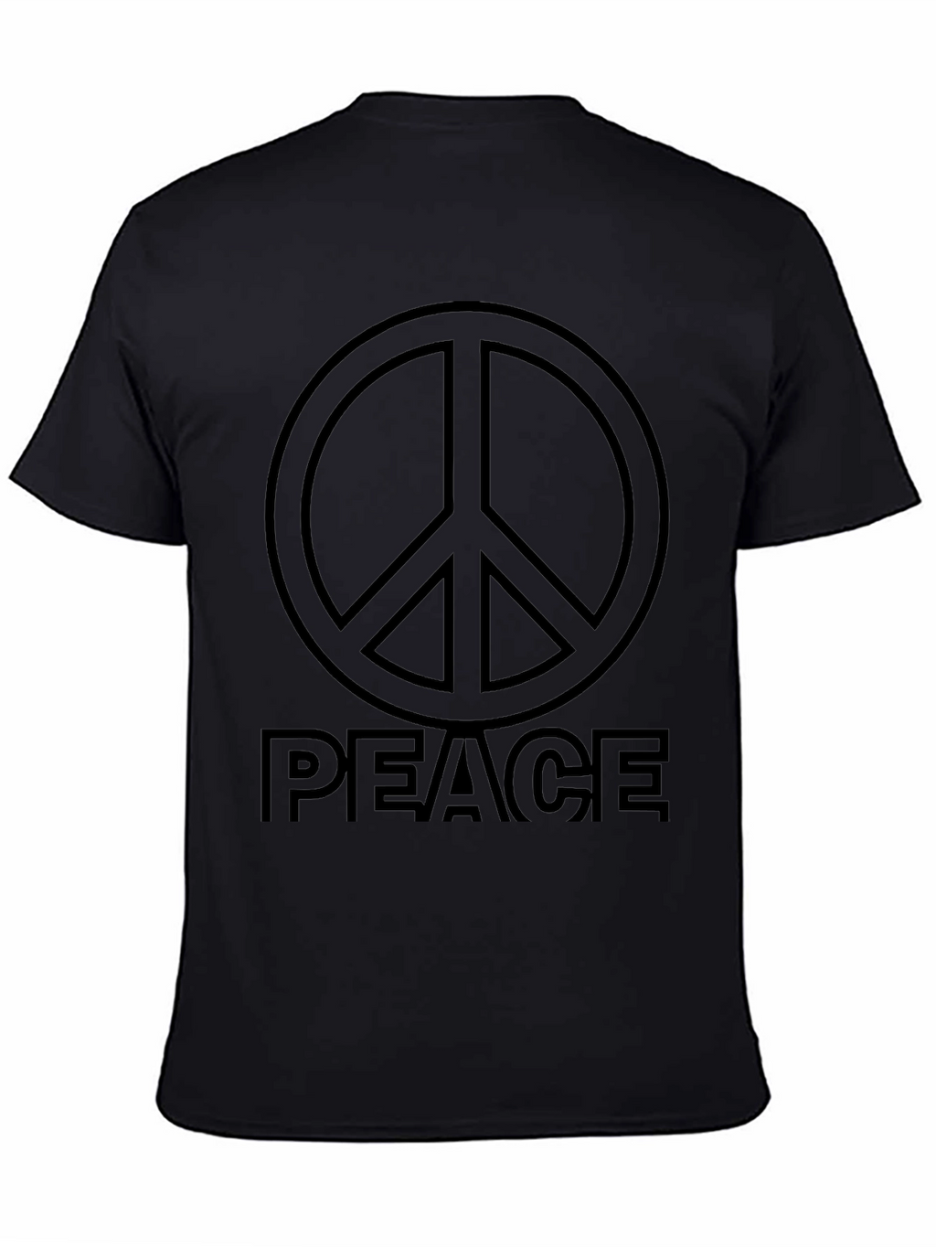 Peace Sign Graphic Black T-Shirt