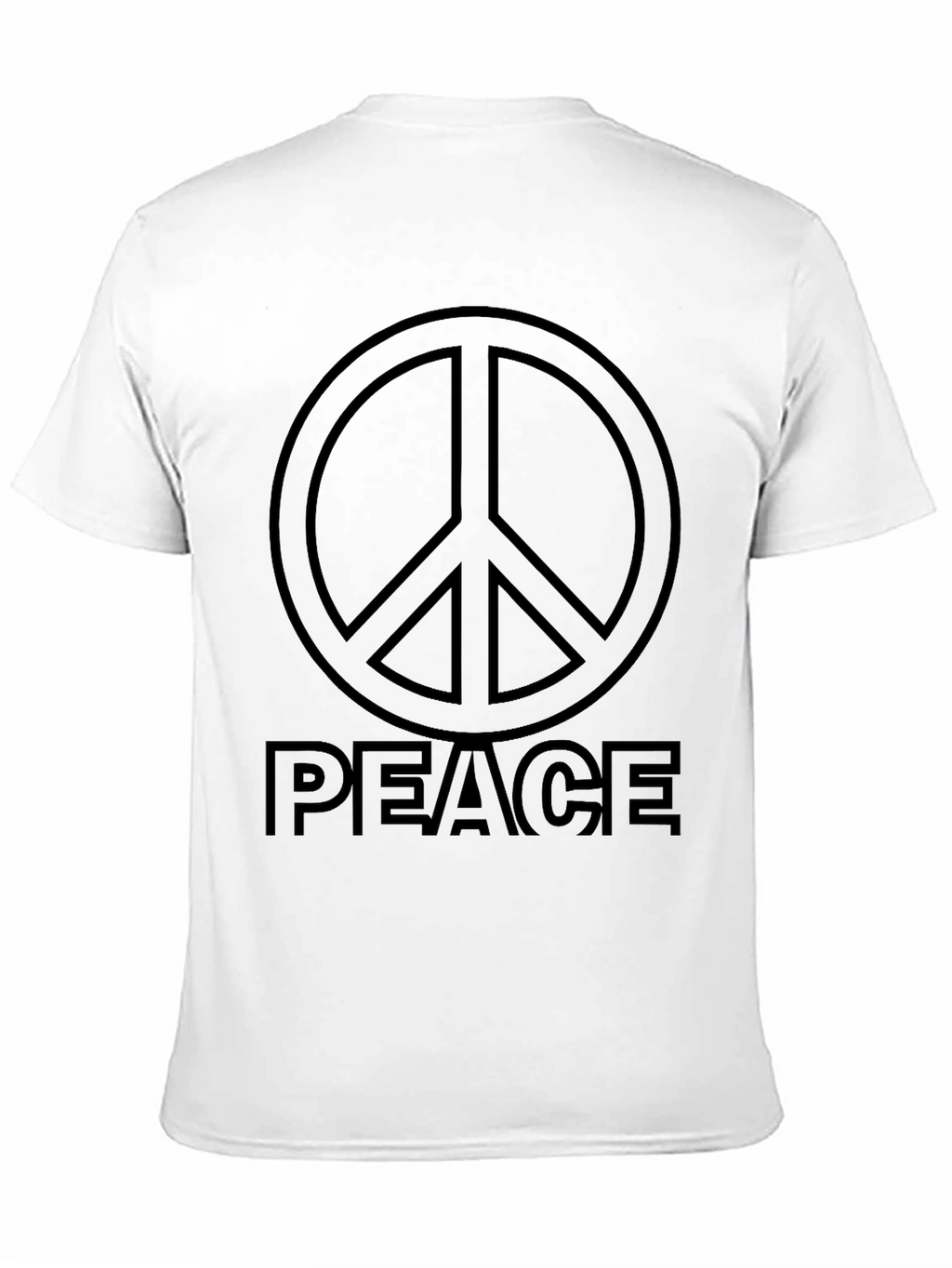 Peace Sign Graphic Black T-Shirt