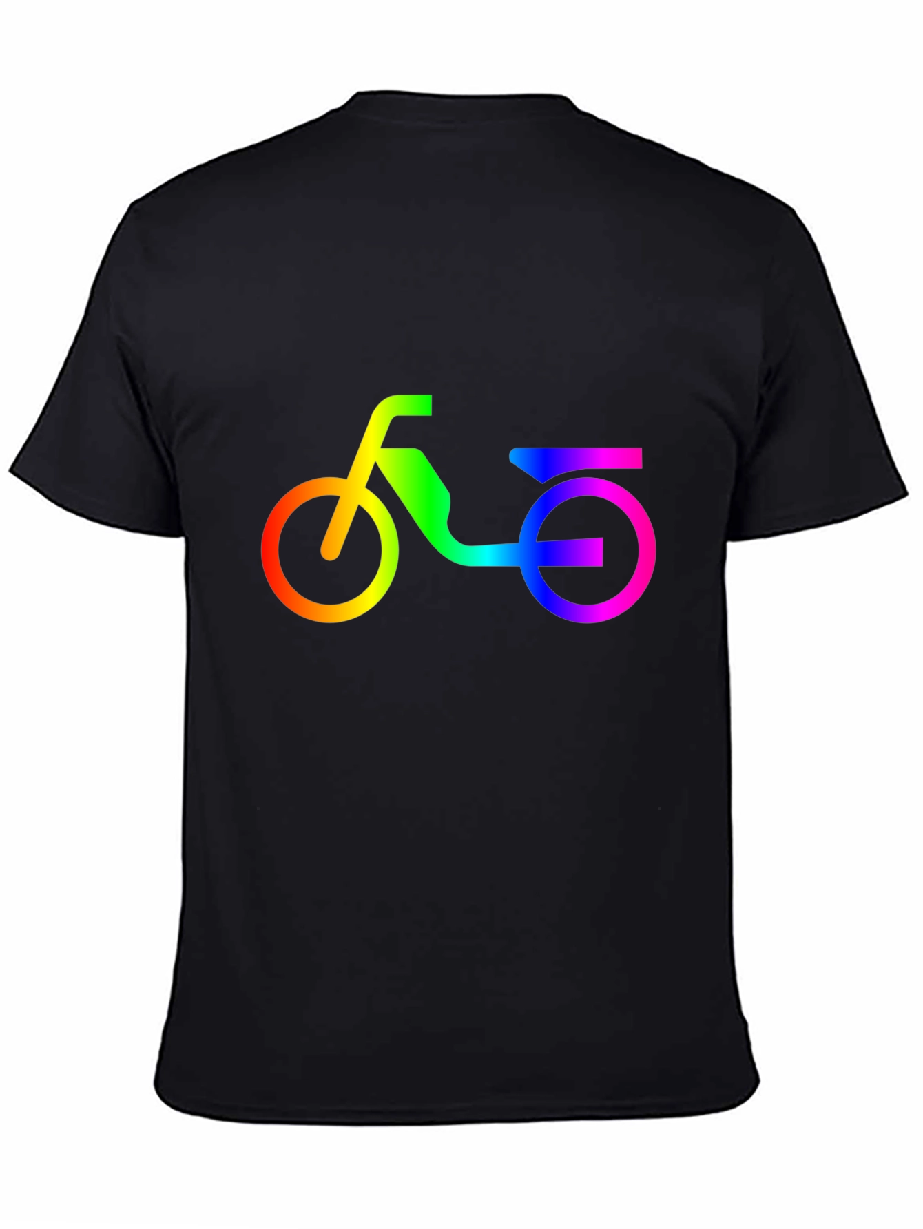 Rainbow Scooter Graphic Tee - Black