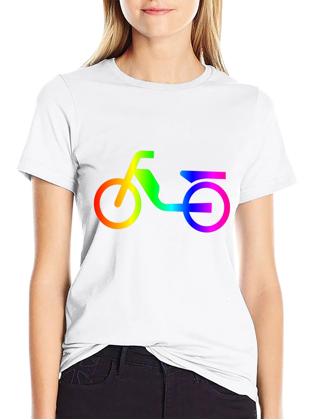 Rainbow Scooter Graphic Tee - Black