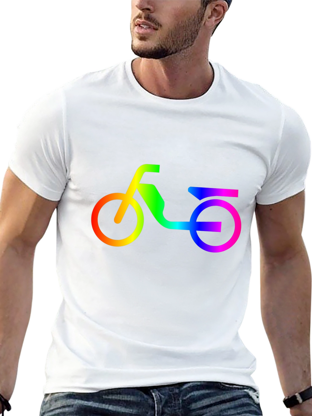 Rainbow Scooter Graphic Tee - Black