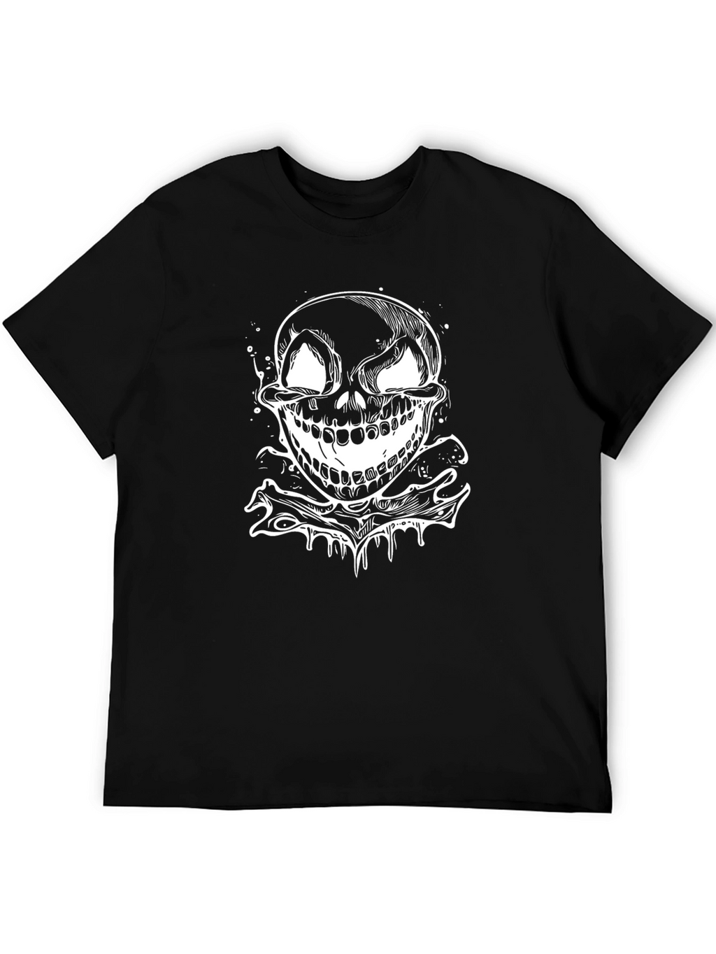 Skull and Crossbones Graphic T-Shirt - Bold Black Tee