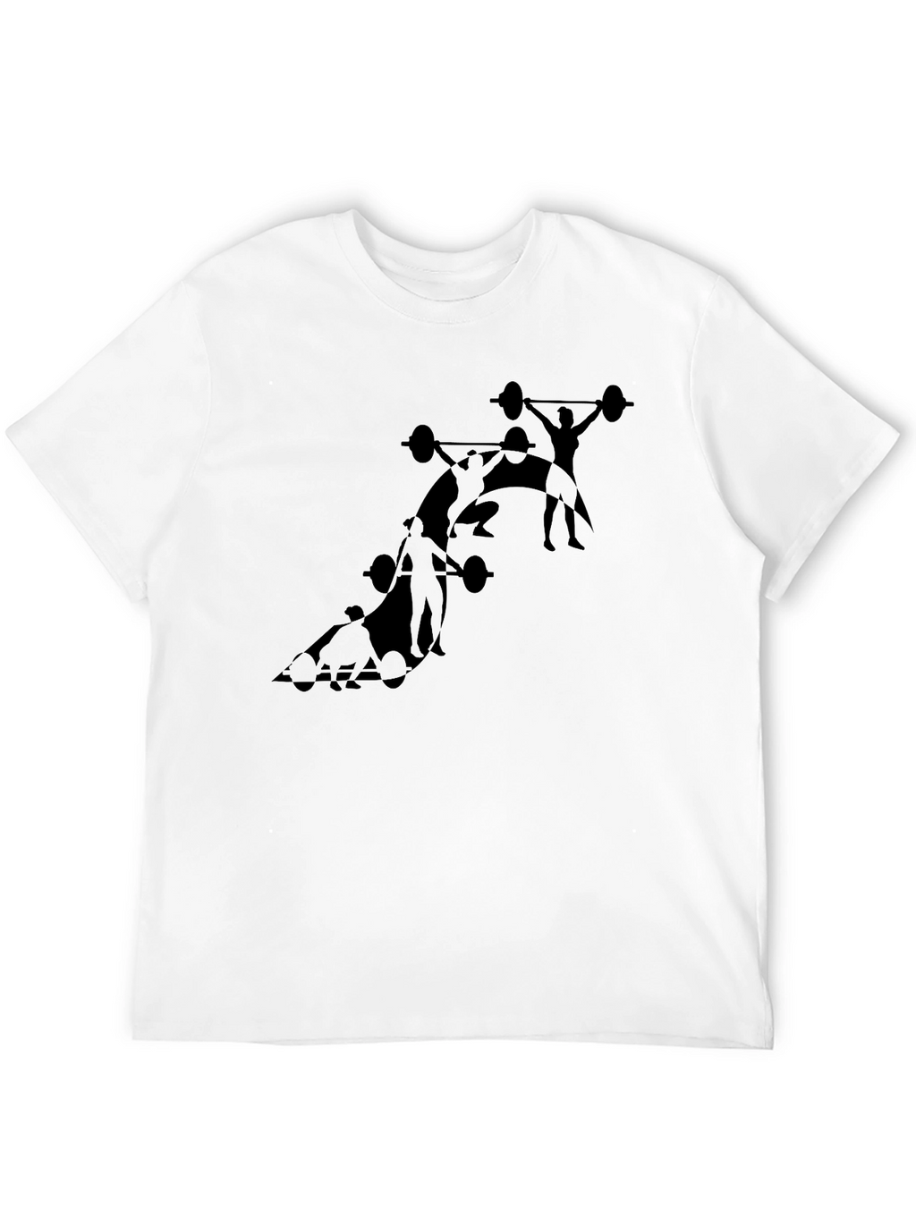 Weightlifting Silhouette Black T-Shirt