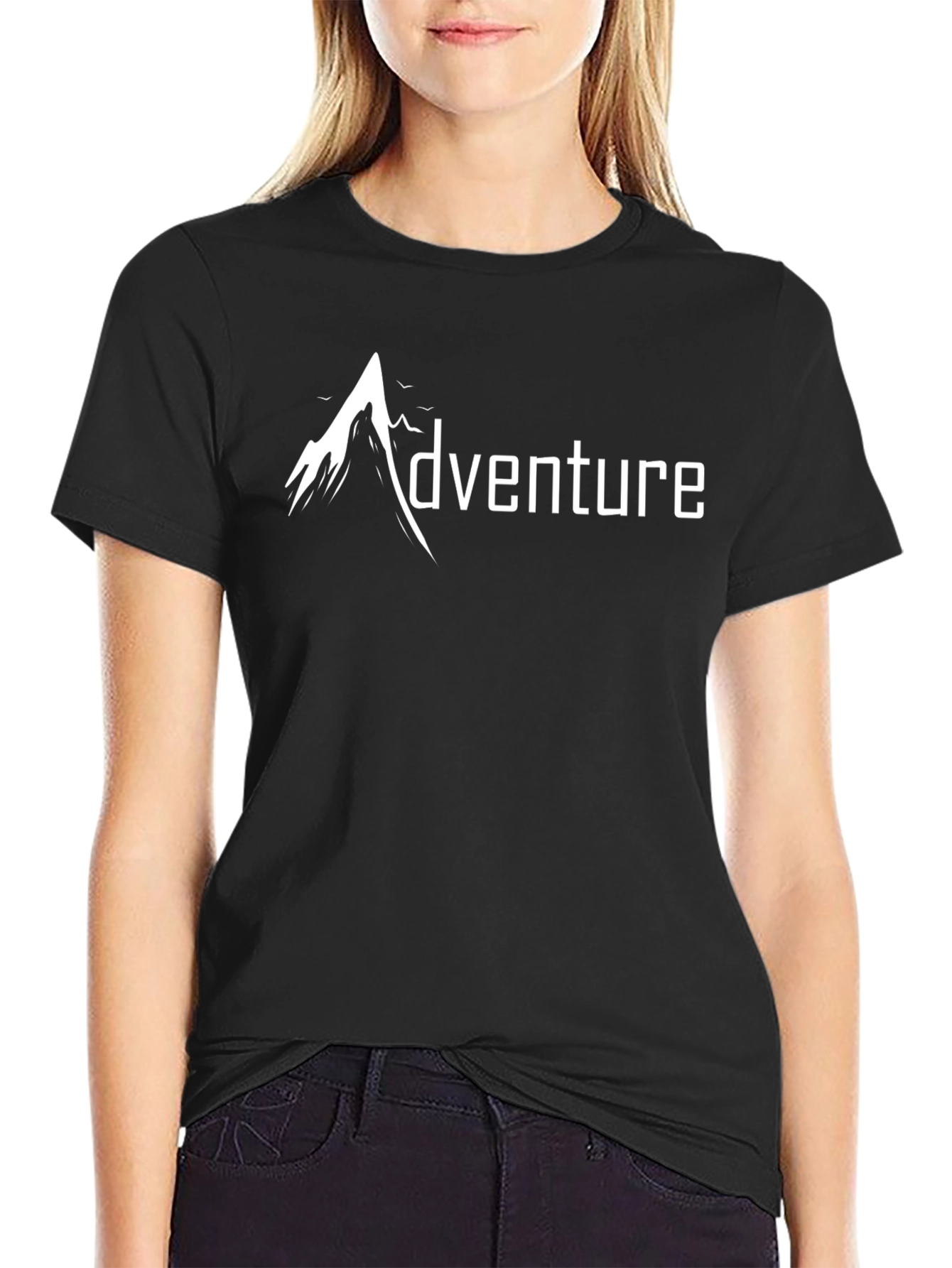 Adventure Mountain Graphic Tee - Stylish Black T-Shirt