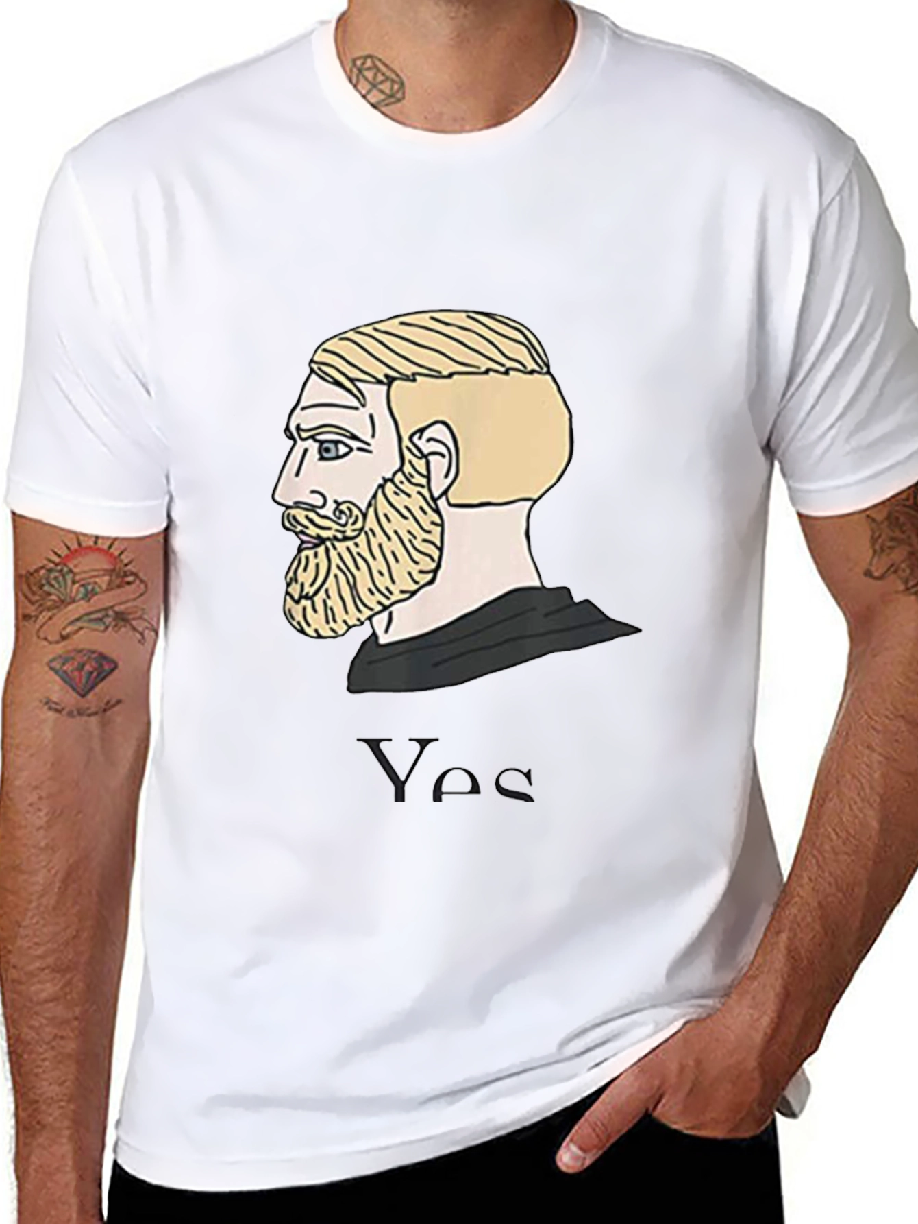 Chad Meme T-Shirt - Black Cotton Tee