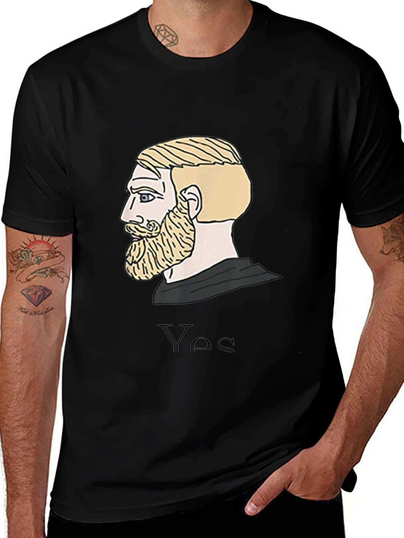 Chad Meme T-Shirt - Black Cotton Tee