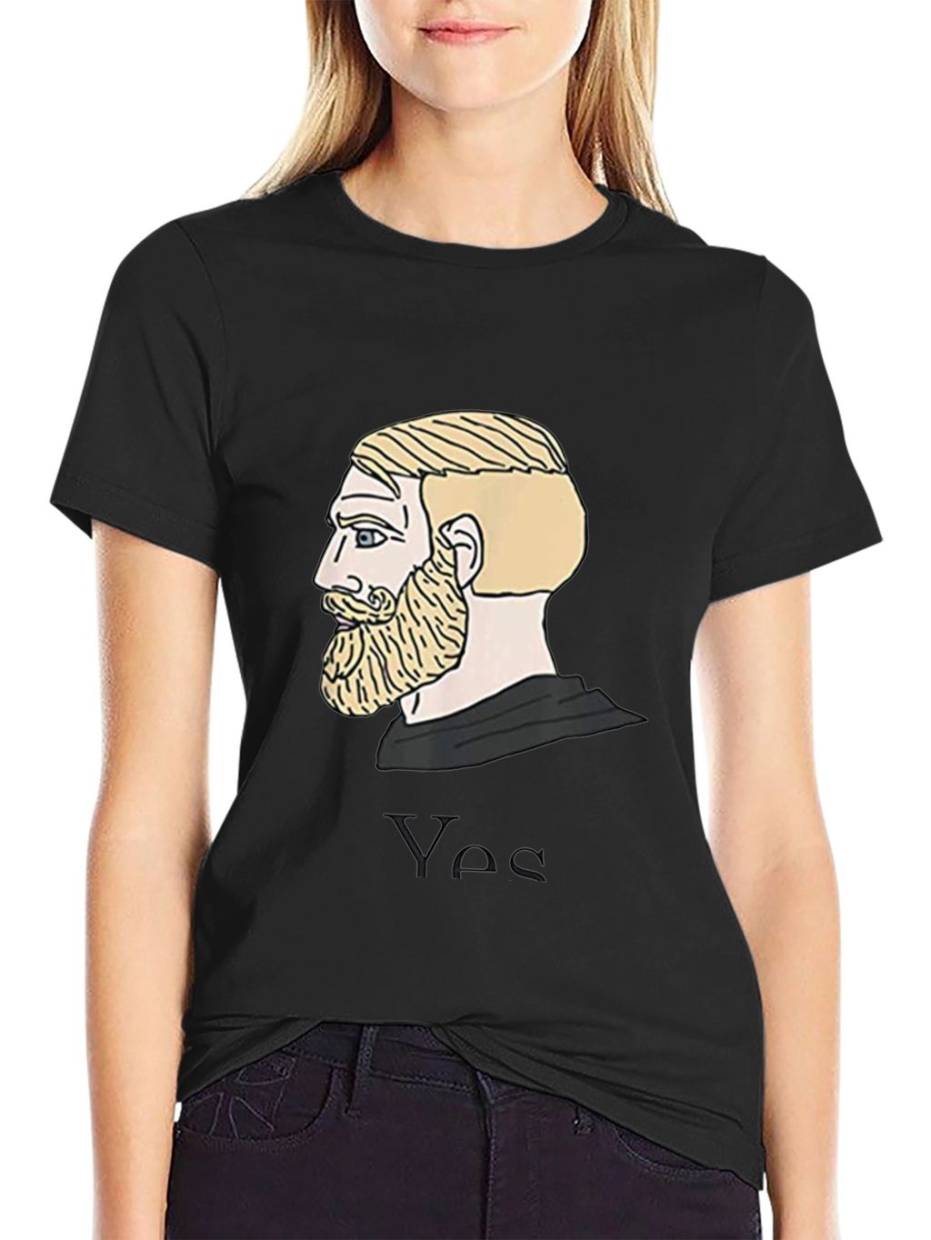 Chad Meme T-Shirt - Black Cotton Tee