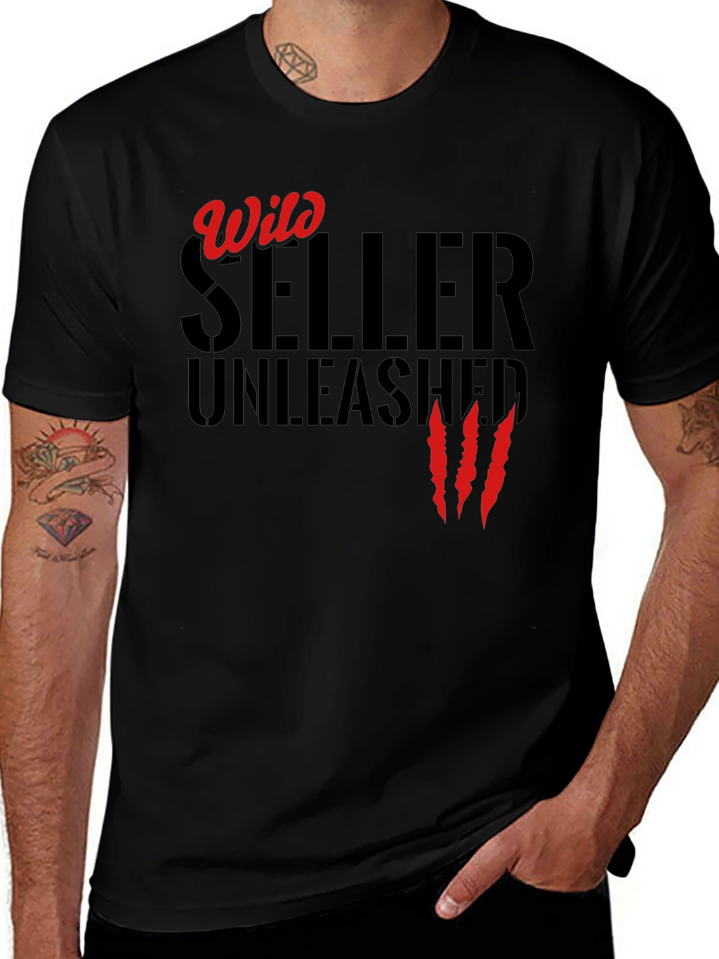 Wild Seller Unleashed T-Shirt - Black Graphic Tee