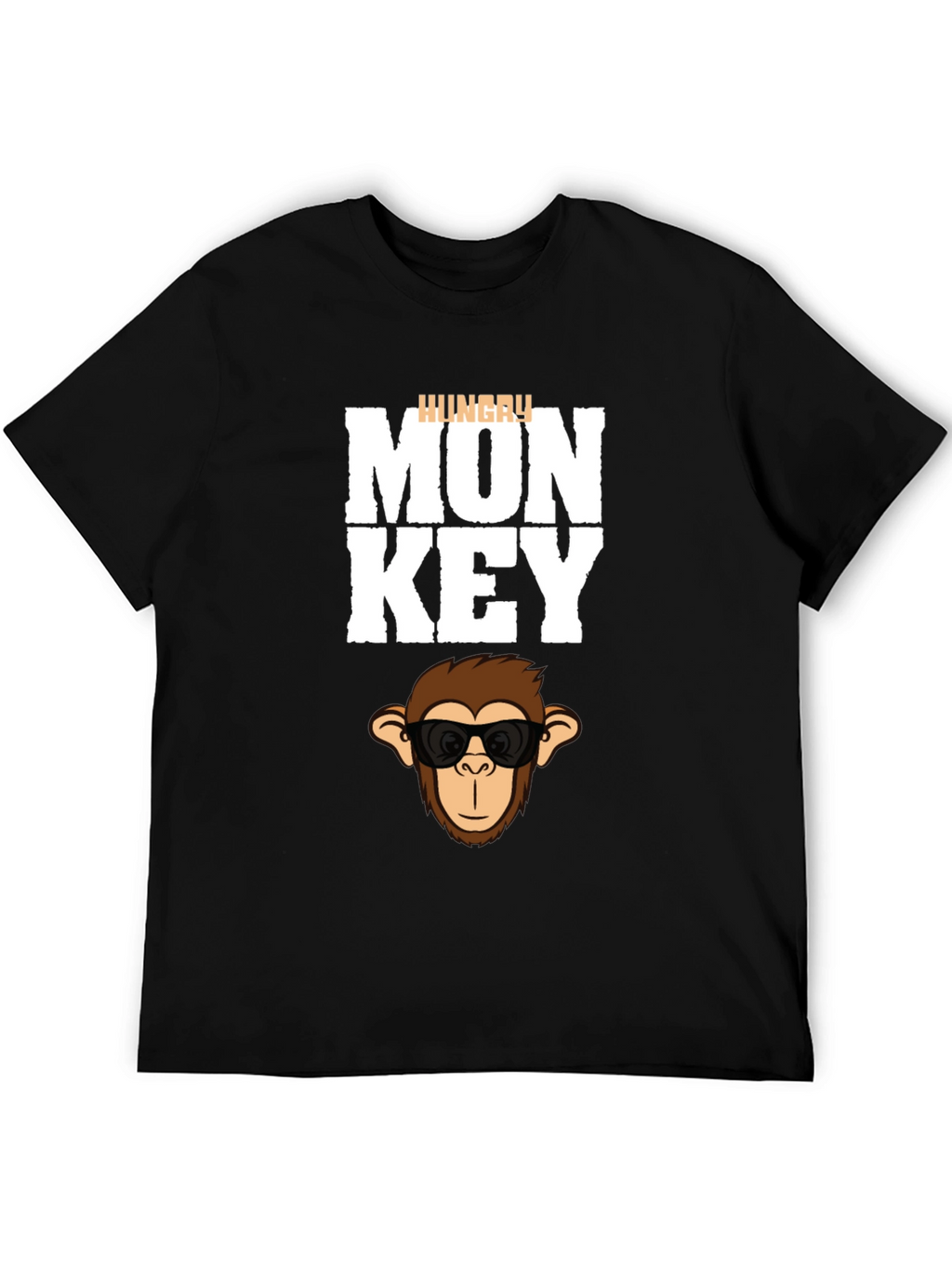 Hungry Monkey Graphic T-Shirt - Cool Cartoon Ape Tee