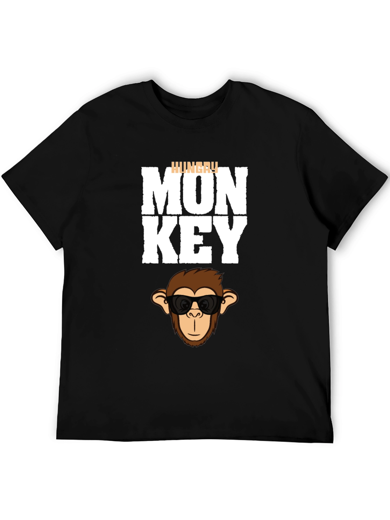 Hungry Monkey Graphic T-Shirt - Cool Cartoon Ape Tee