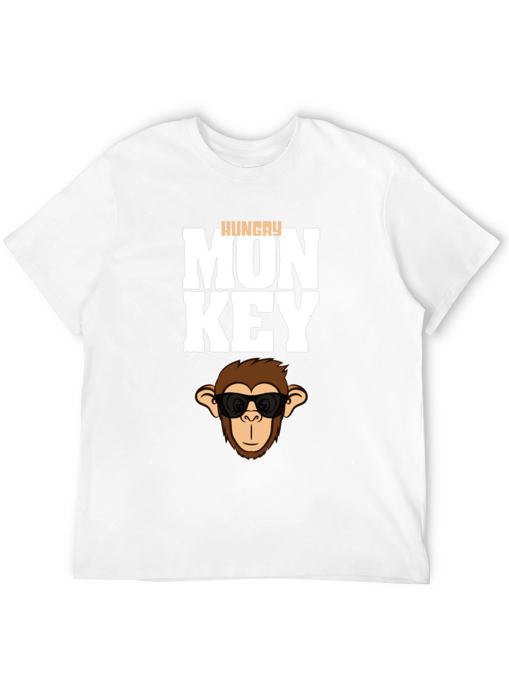 Hungry Monkey Graphic T-Shirt - Cool Cartoon Ape Tee