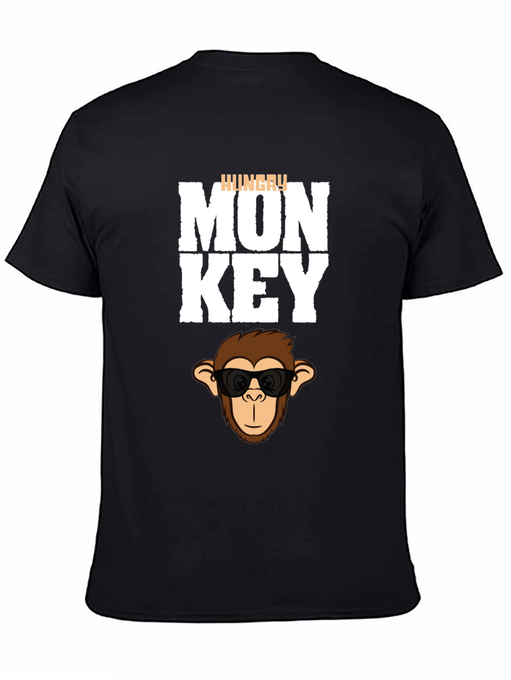 Hungry Monkey Graphic T-Shirt - Cool Cartoon Ape Tee