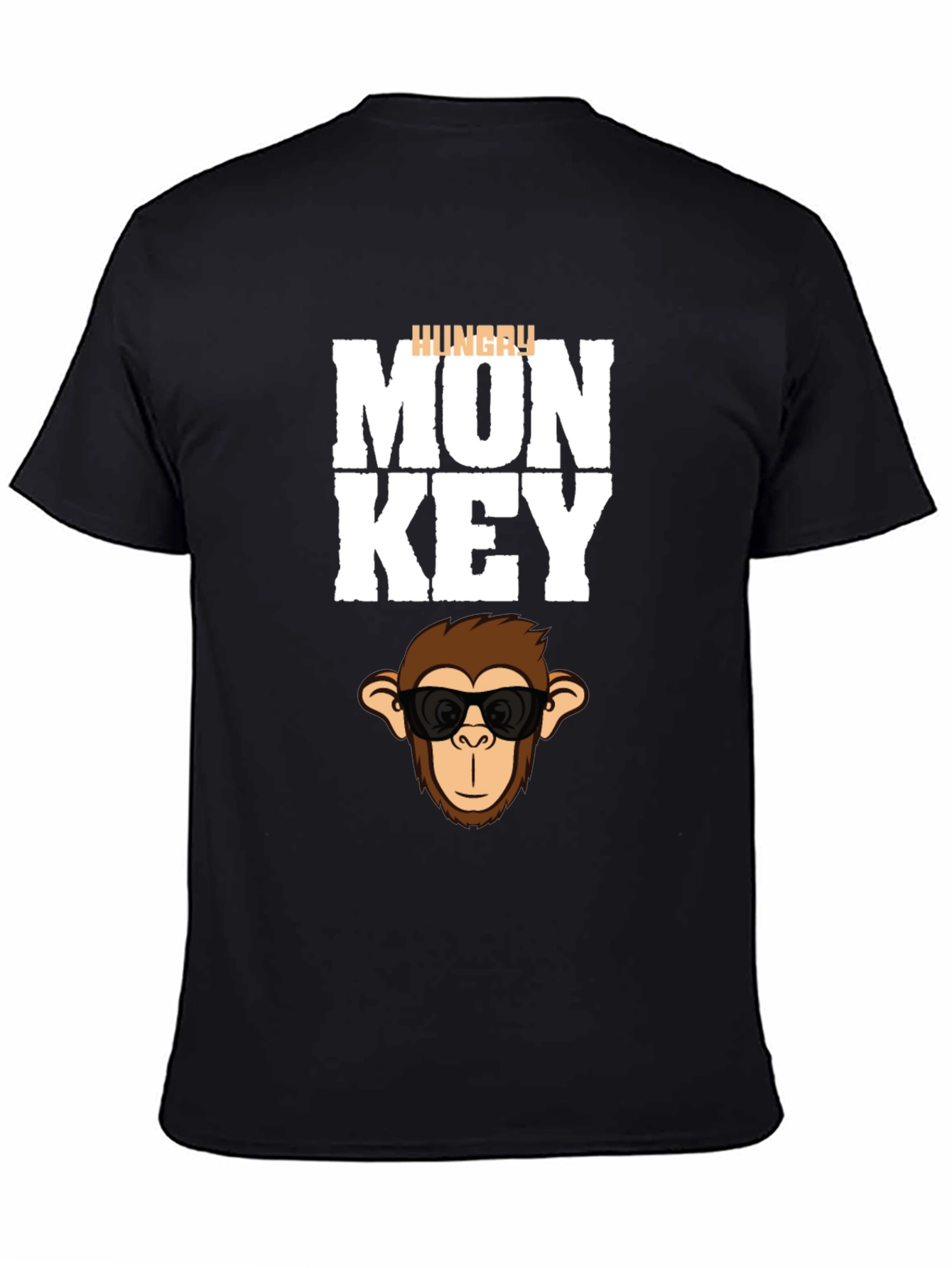 Hungry Monkey Graphic T-Shirt - Cool Cartoon Ape Tee