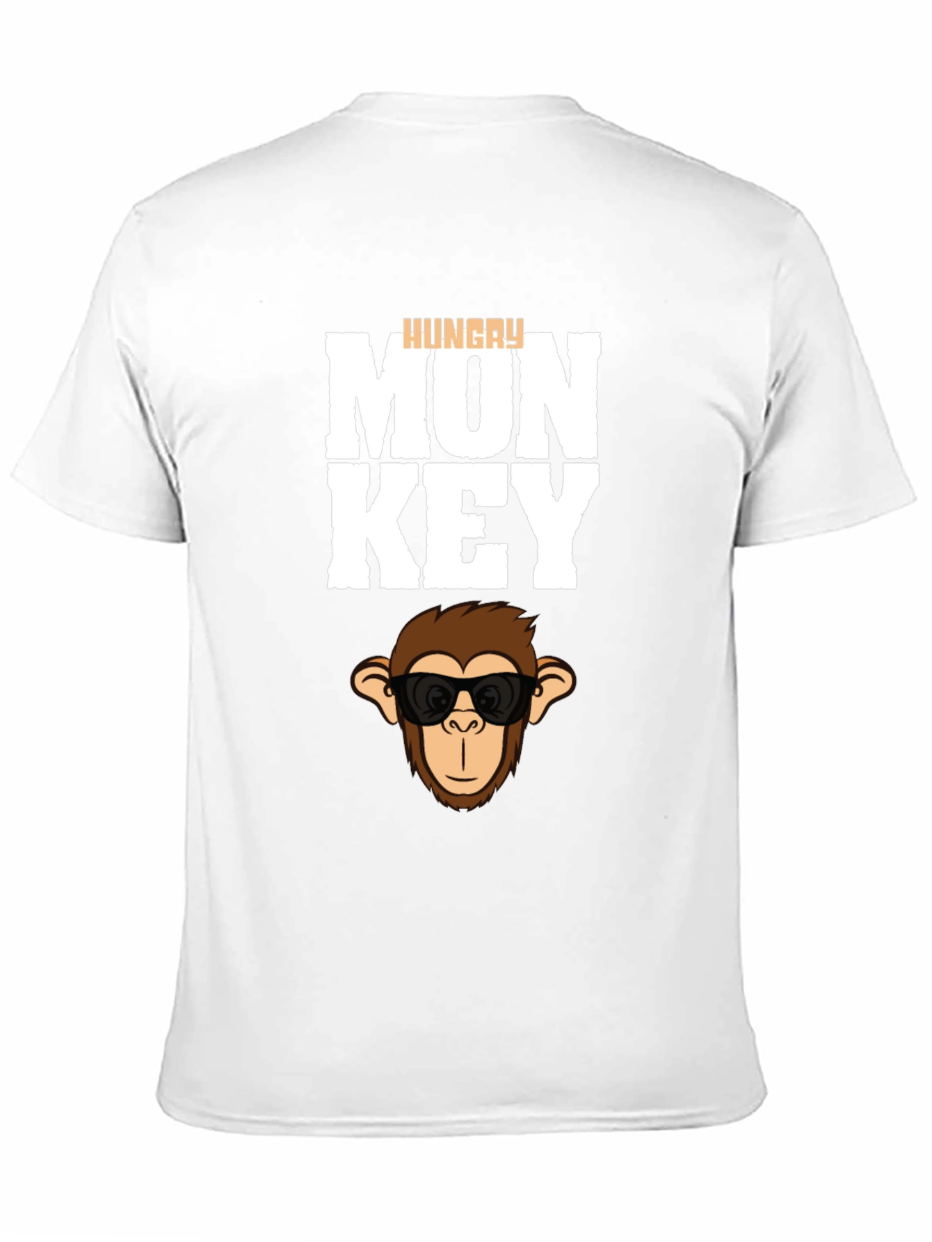 Hungry Monkey Graphic T-Shirt - Cool Cartoon Ape Tee
