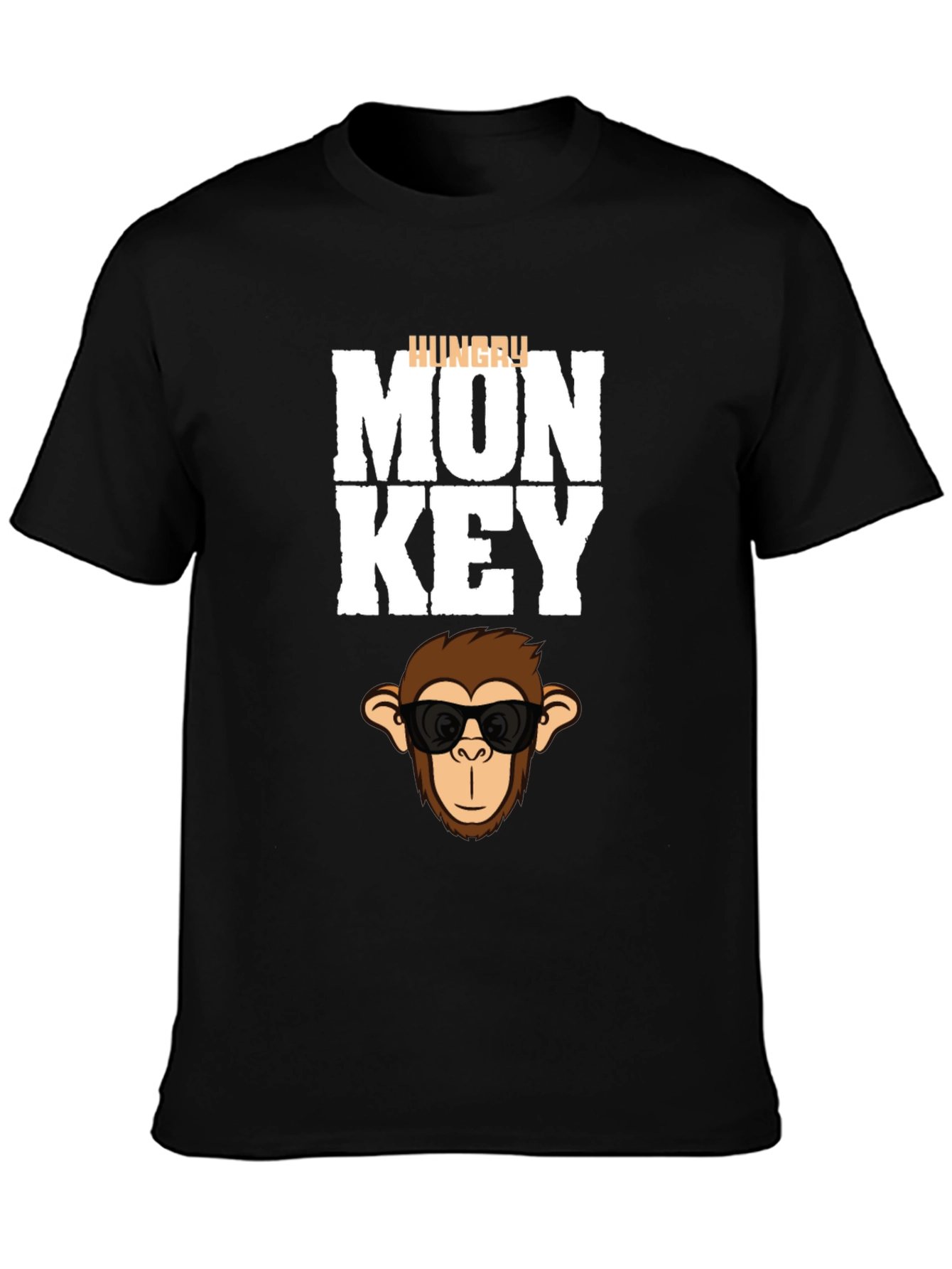 Hungry Monkey Graphic T-Shirt - Cool Cartoon Ape Tee