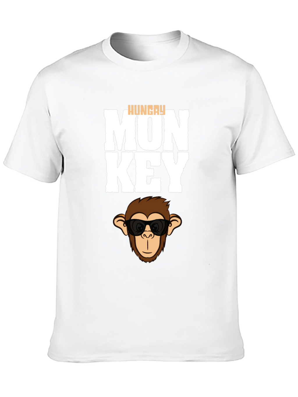 Hungry Monkey Graphic T-Shirt - Cool Cartoon Ape Tee