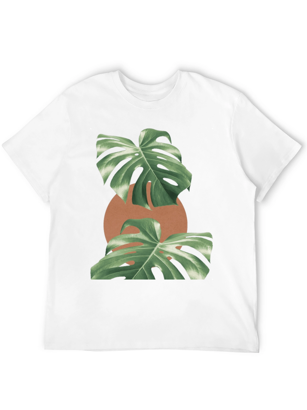 Monstera Leaf Graphic Black T-Shirt