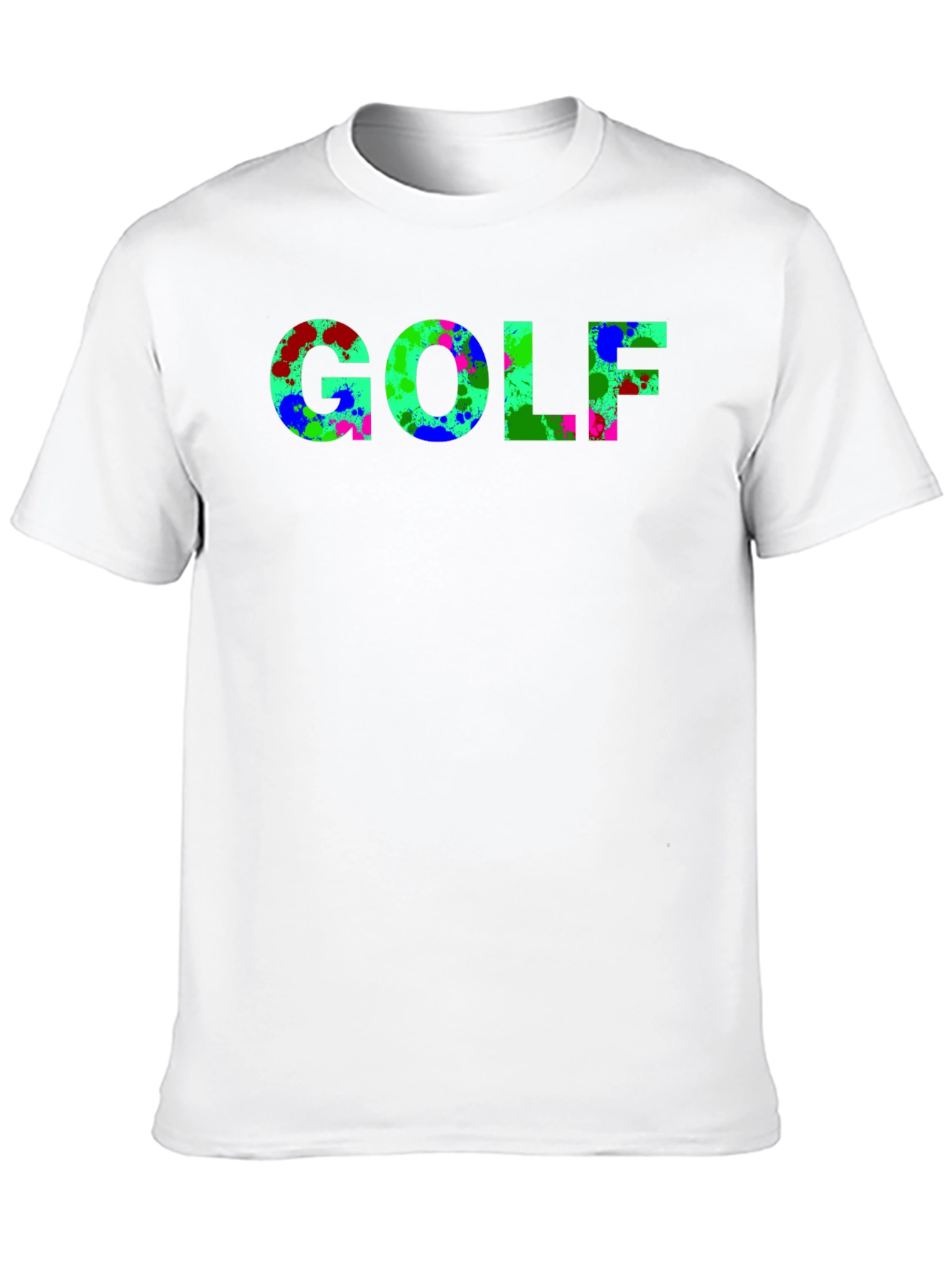 Abstract Golf T-Shirt - Black Casual Tee