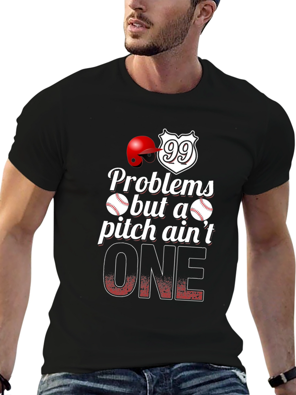 Baseball Problems Pitch Aint One T-Shirt