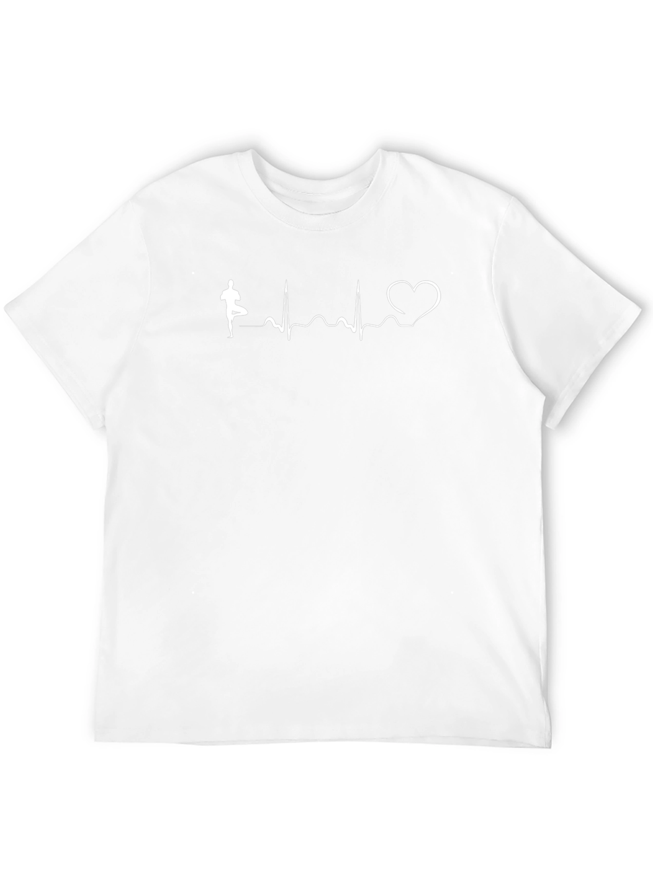 Yoga Heartbeat Graphic Tee - Black Cotton T-Shirt