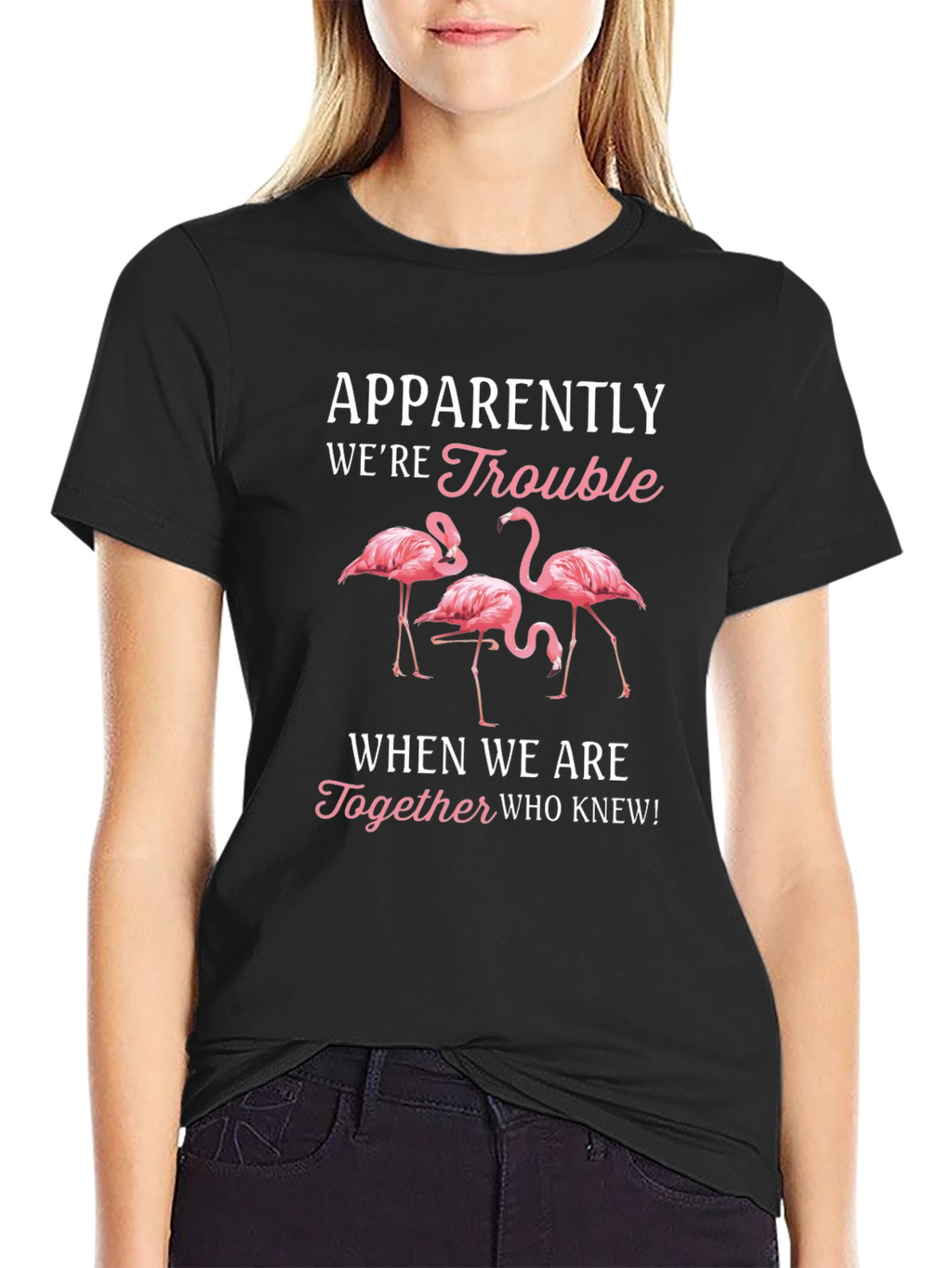 Funny Flamingo Trouble T-Shirt