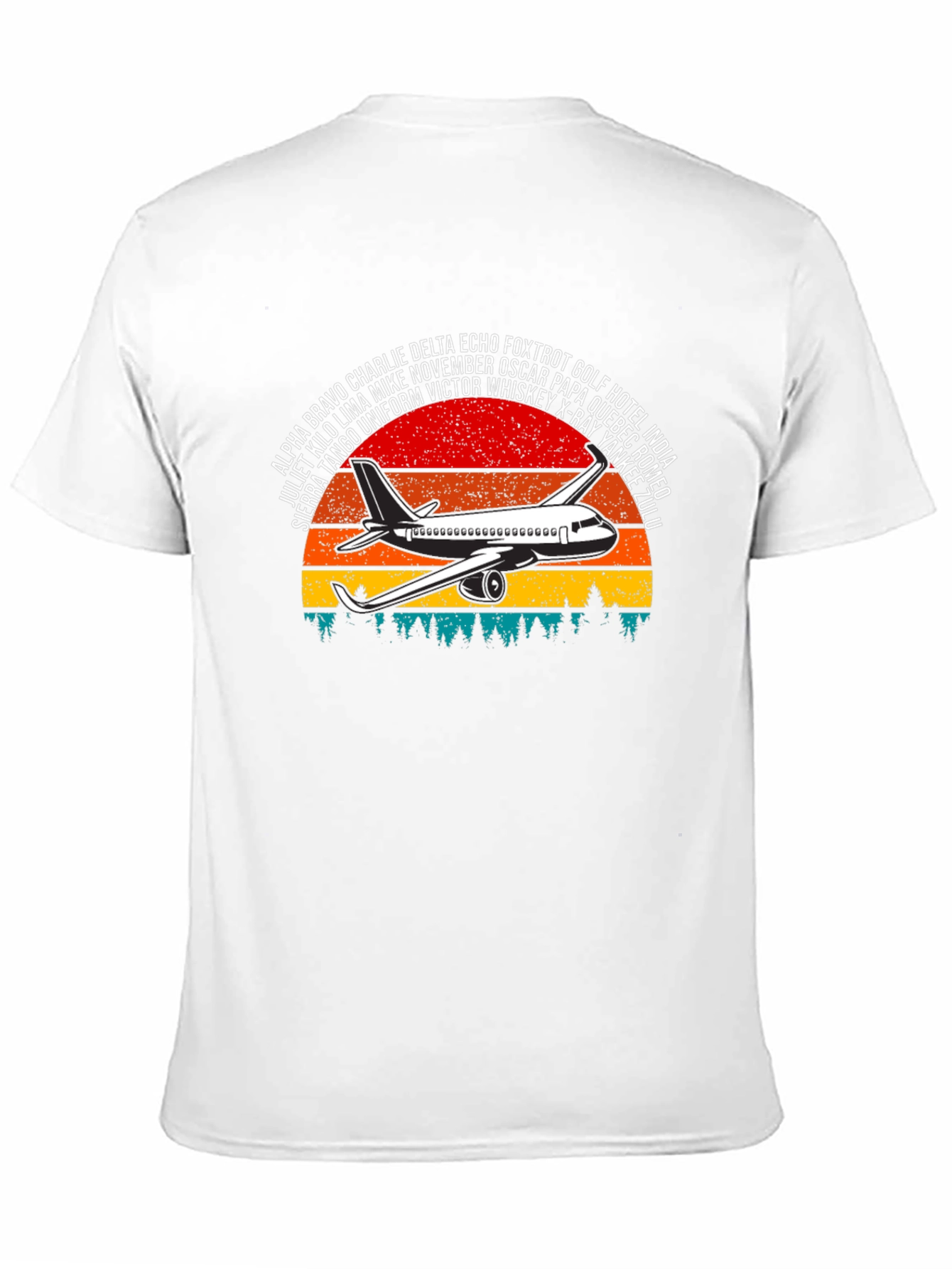 Aviation Alphabet Retro Sunset T-Shirt