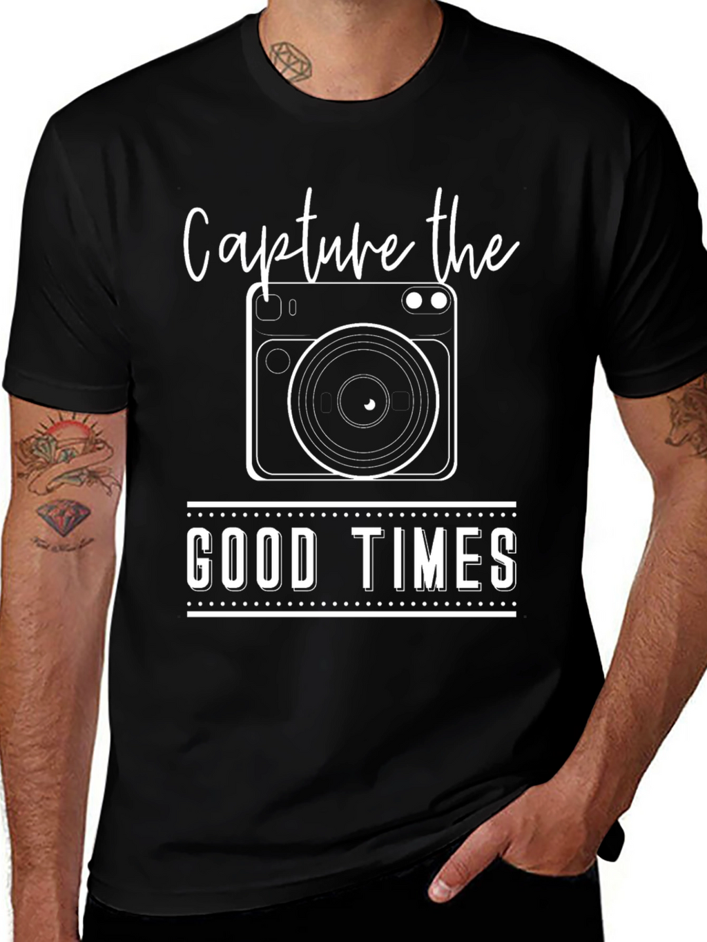Capture the Good Times Black Graphic Tee