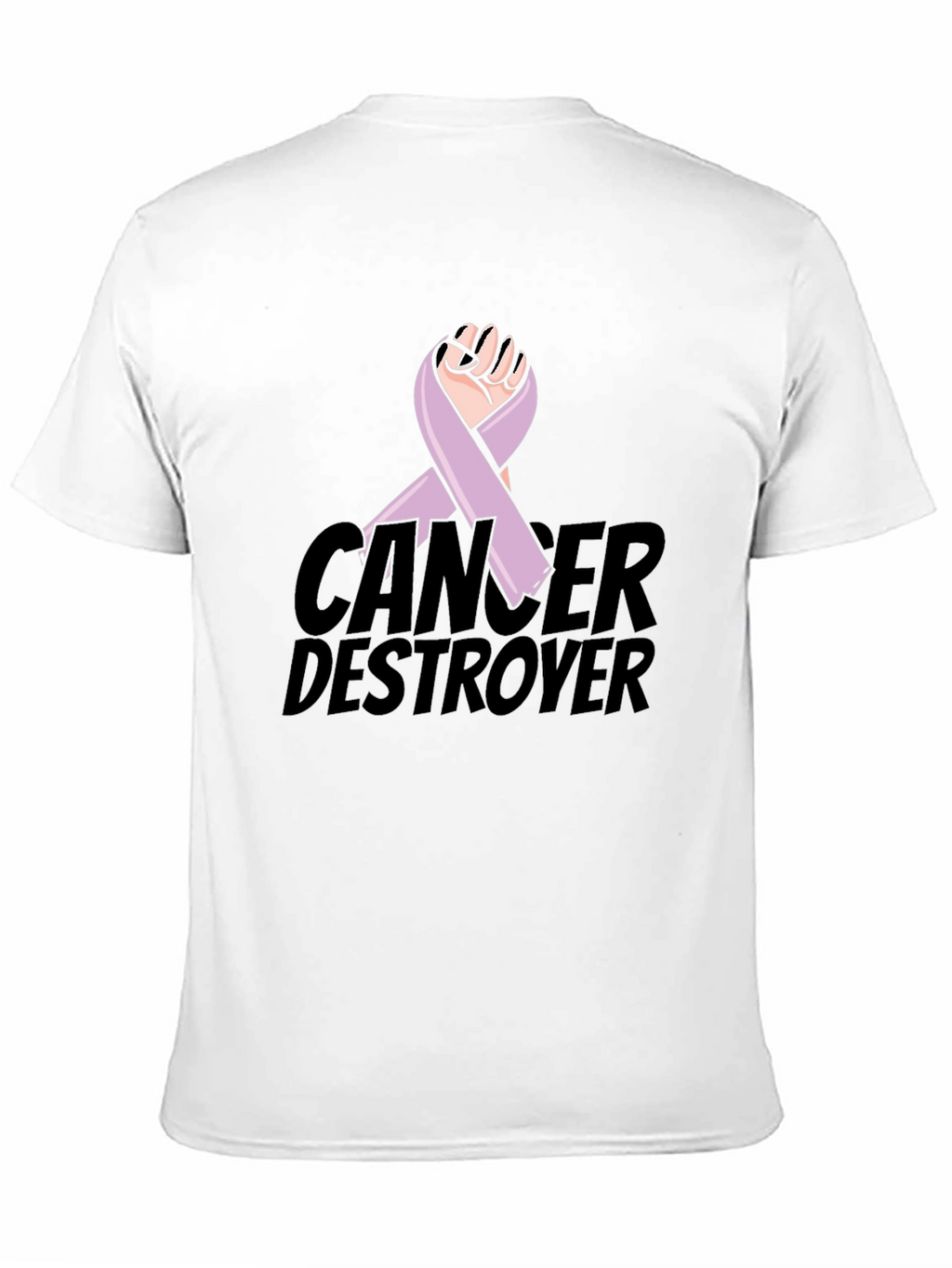 Cancer Destroyer Ribbon Graphic T-Shirt