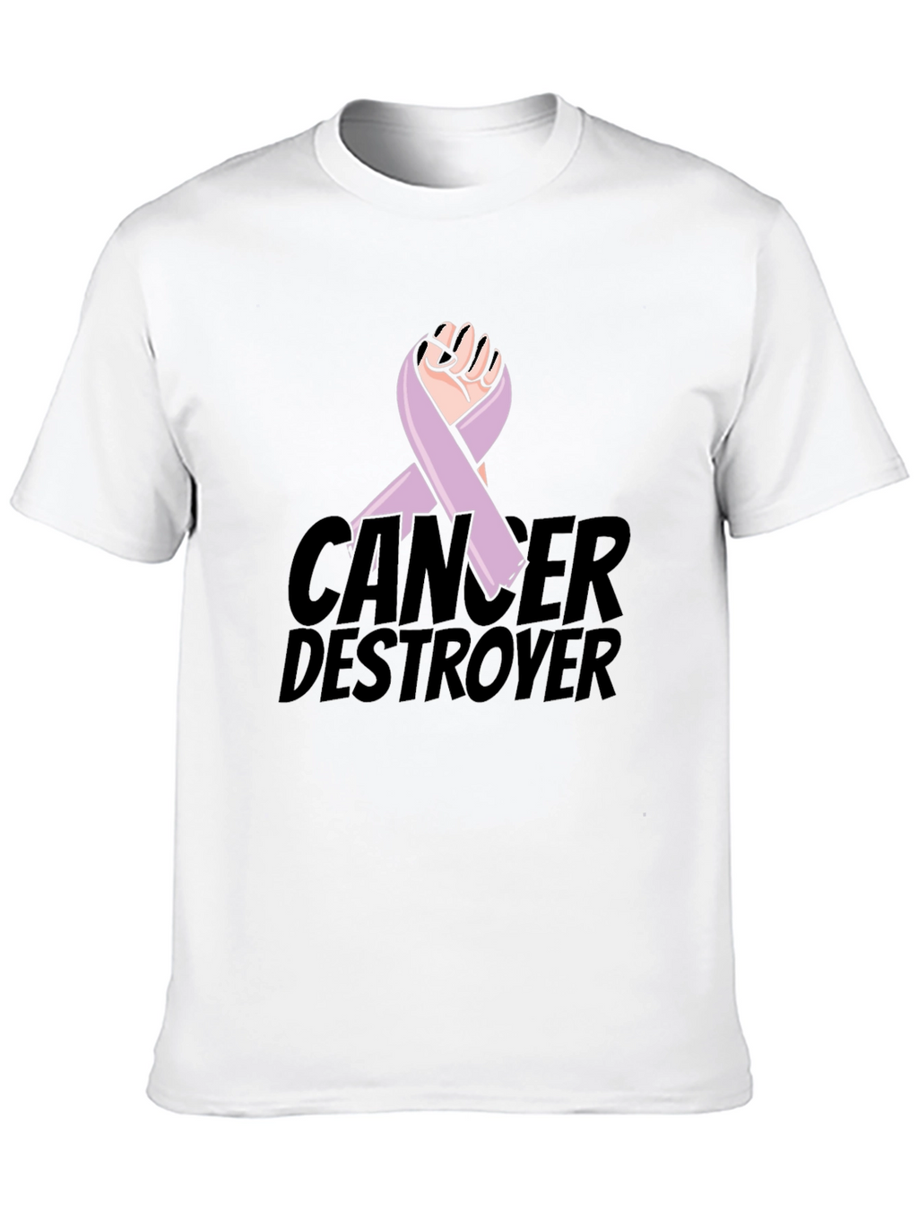 Cancer Destroyer Ribbon Graphic T-Shirt