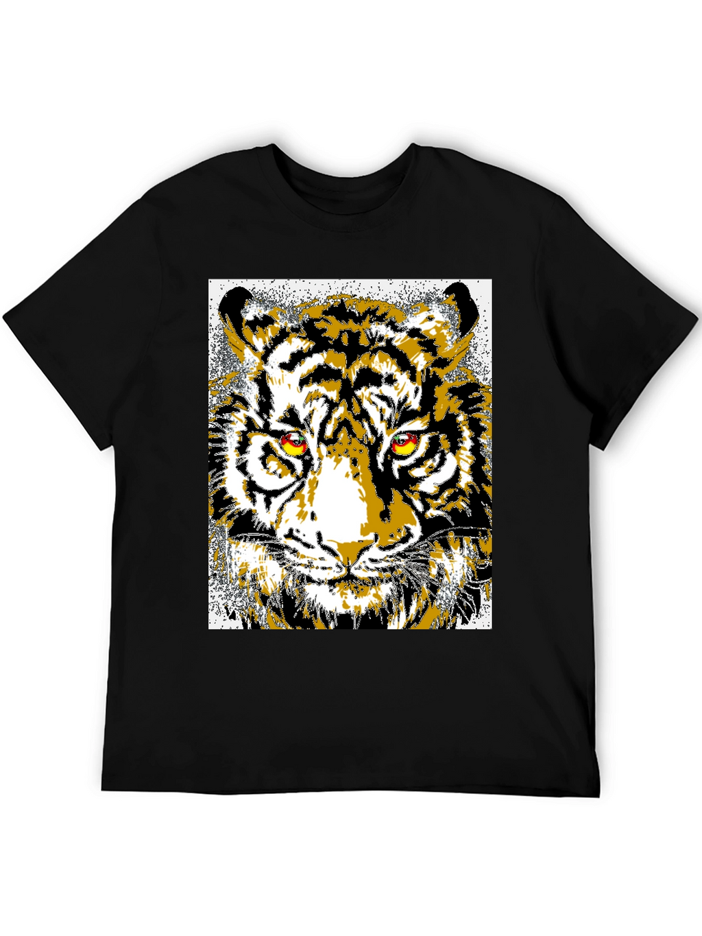 Striking Tiger Graphic Tee - Bold Animal Print T-Shirt