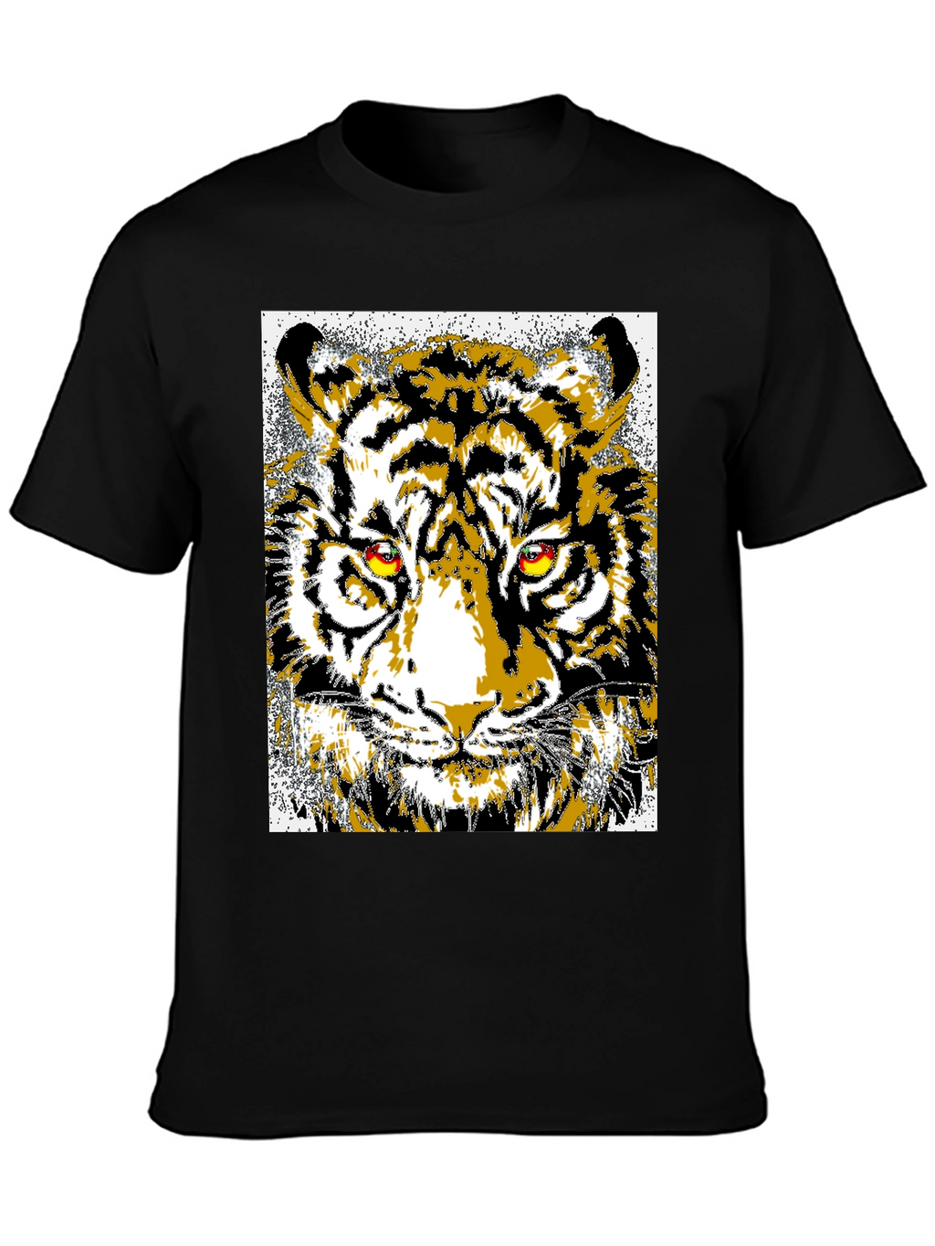 Striking Tiger Graphic Tee - Bold Animal Print T-Shirt
