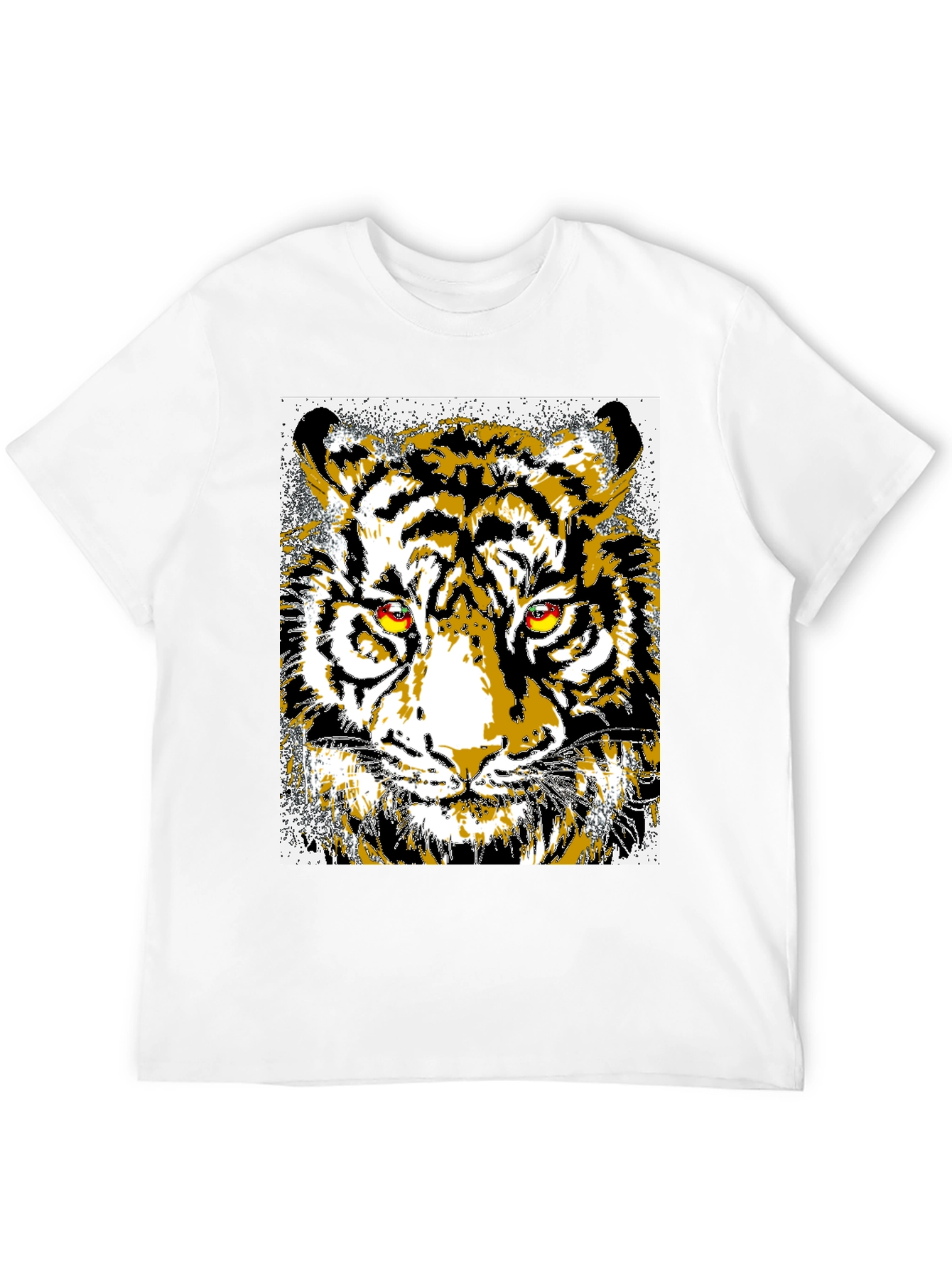 Striking Tiger Graphic Tee - Bold Animal Print T-Shirt
