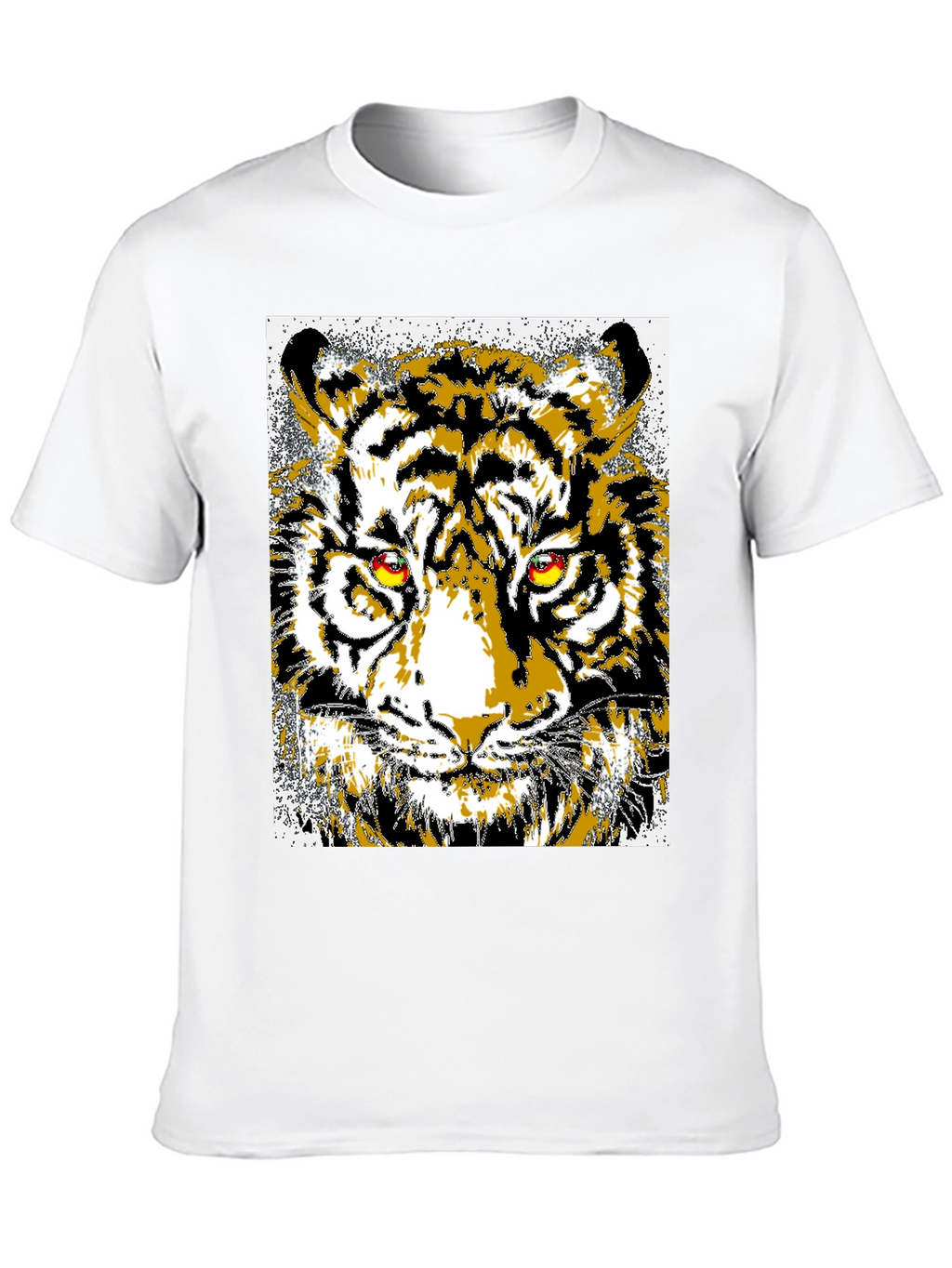 Striking Tiger Graphic Tee - Bold Animal Print T-Shirt