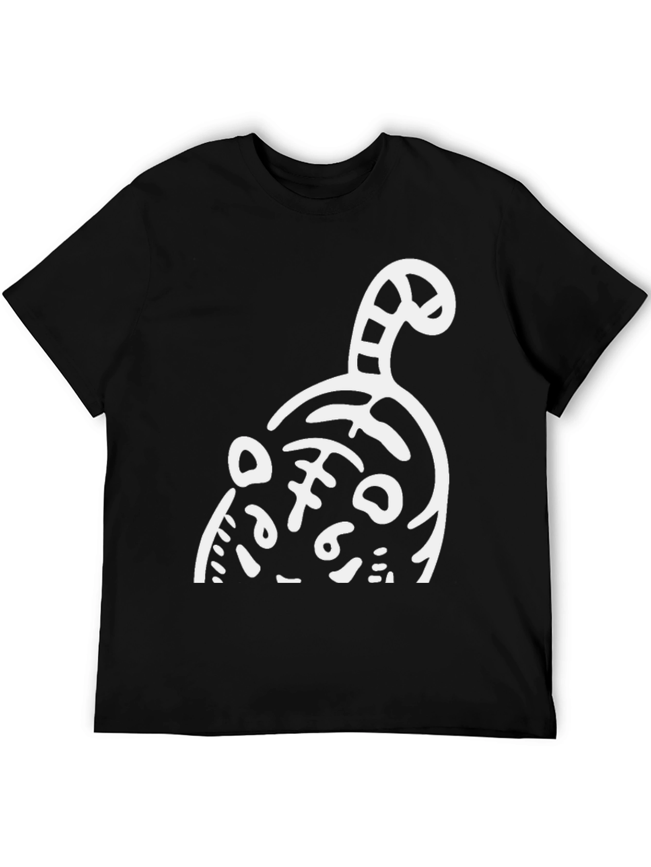 Abstract Tiger Graphic Tee - Mens Black T-Shirt