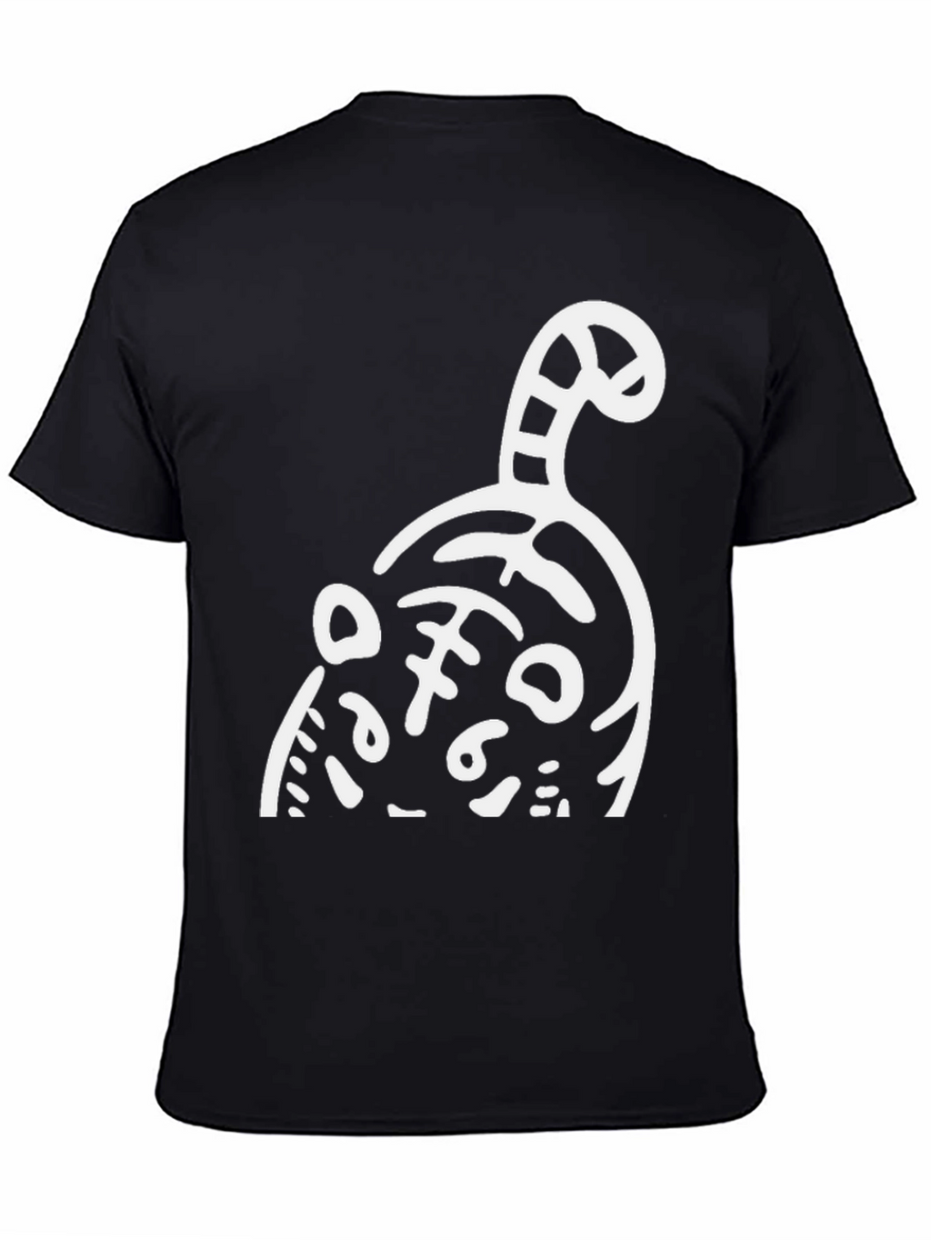 Abstract Tiger Graphic Tee - Mens Black T-Shirt