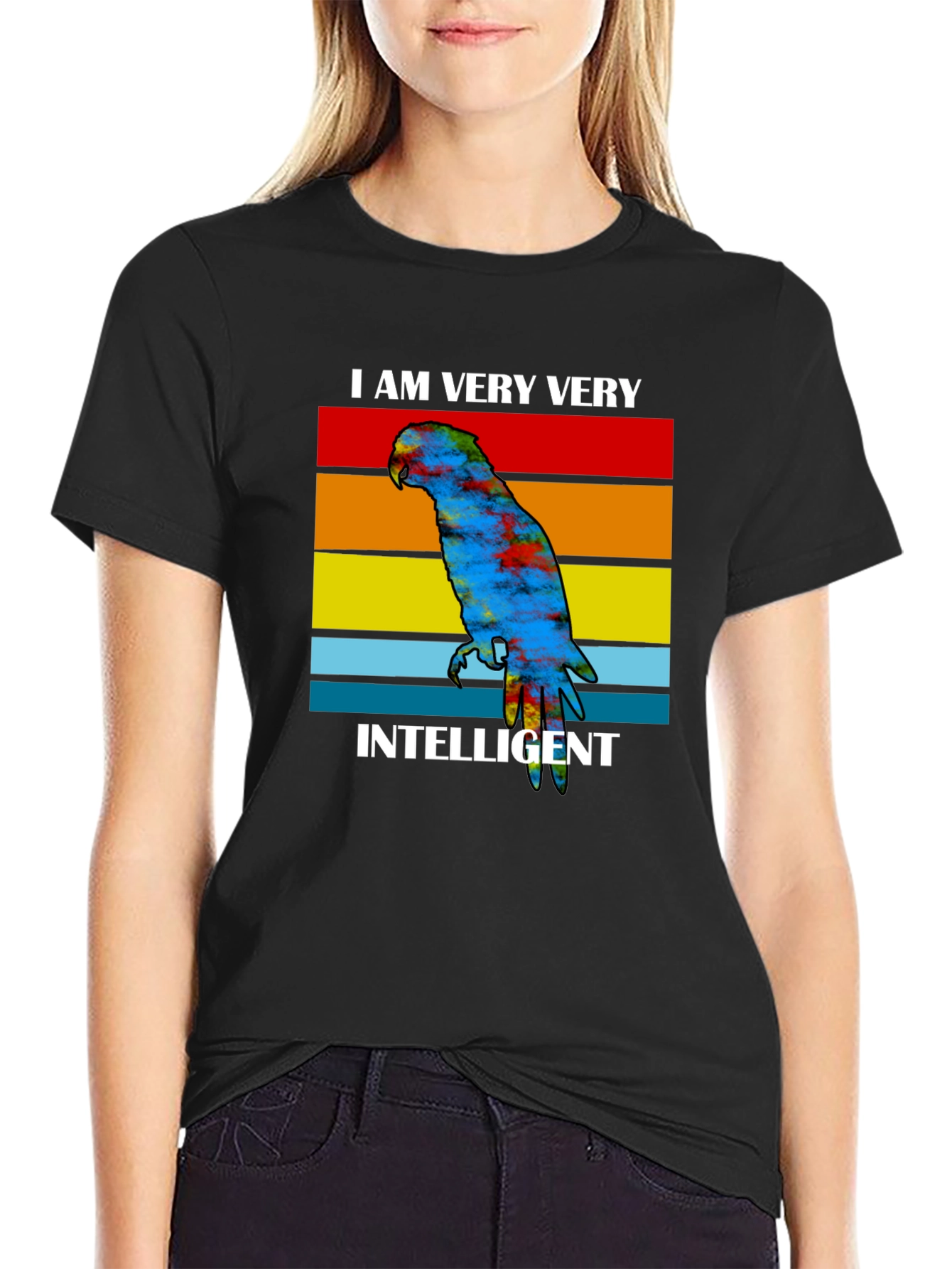 Intelligent Parrot Graphic Tee - Unique Design