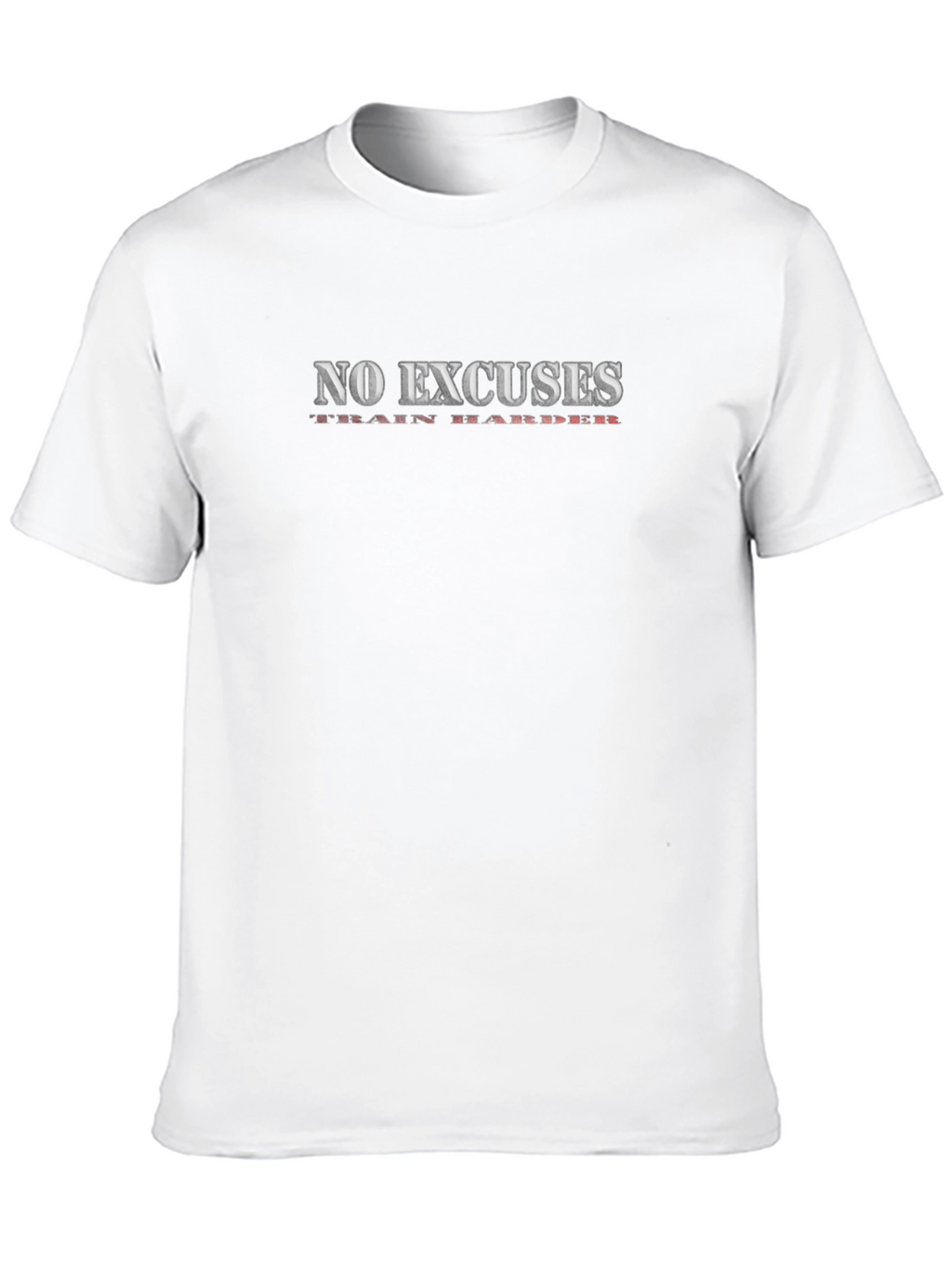 No Excuses Train Harder Black Graphic Tee