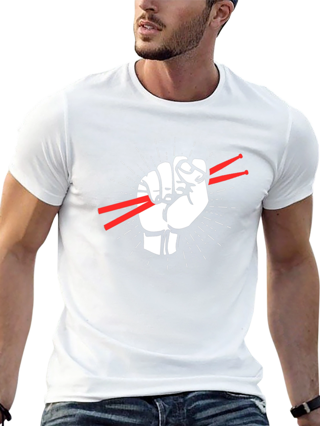 Drummers Fist T-Shirt - Rock Music Tee