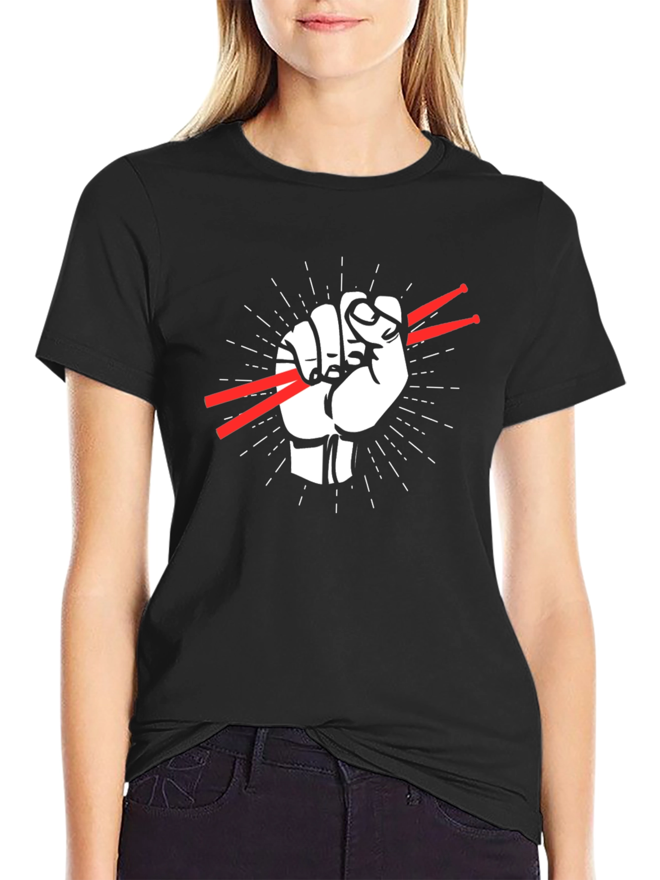 Drummers Fist T-Shirt - Rock Music Tee