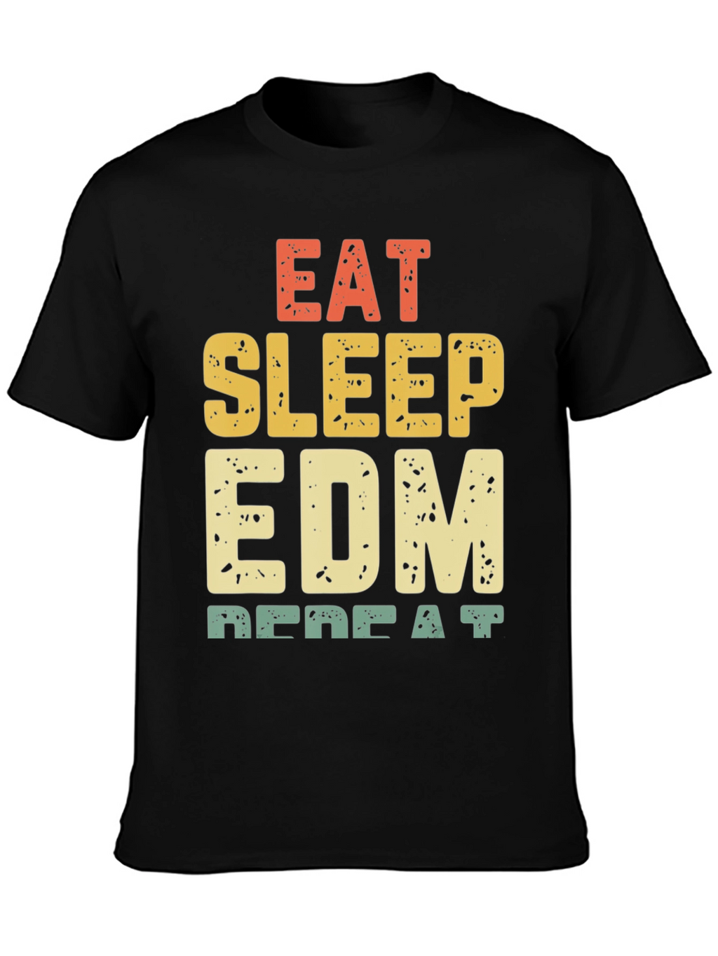 Eat Sleep EDM Repeat Black Graphic Tee