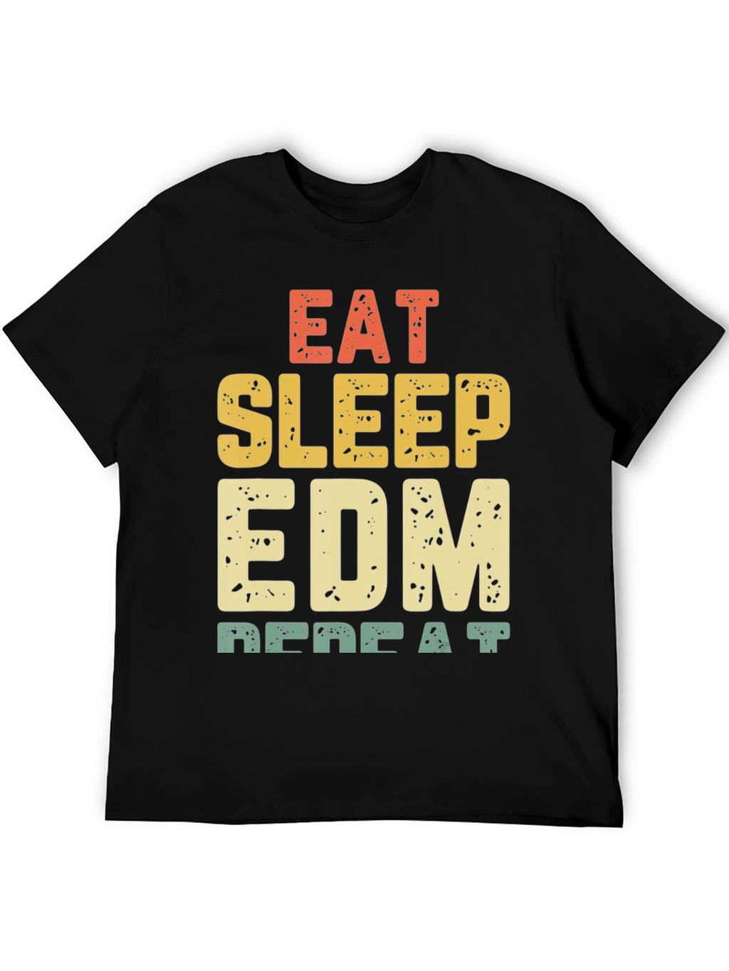 Eat Sleep EDM Repeat Black Graphic Tee