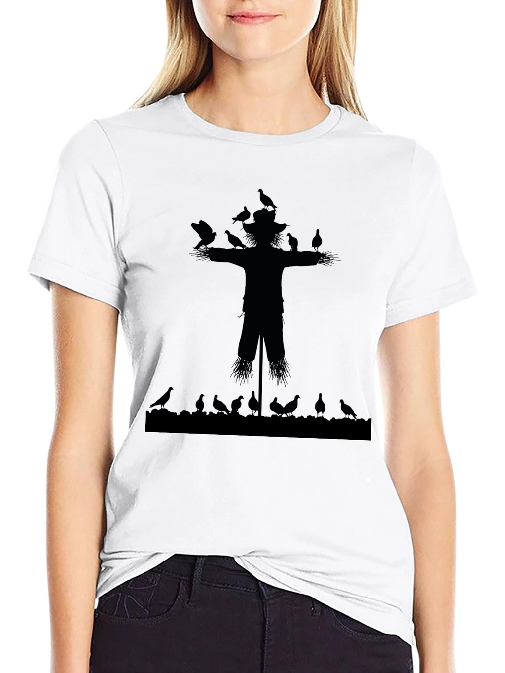 Scarecrow and Crows Graphic T-Shirt