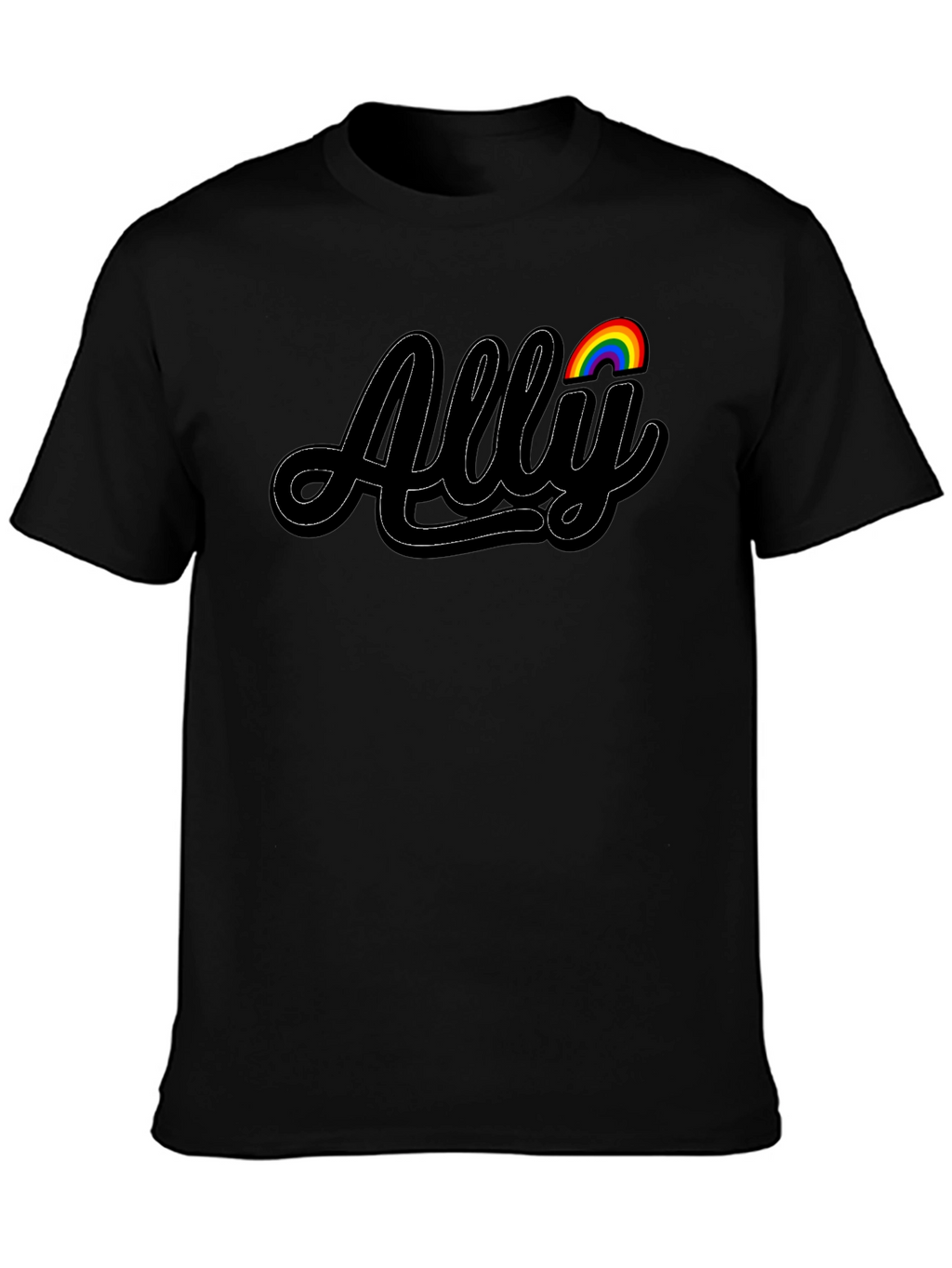 LGBTQ Ally T-Shirt - Black Pride Support