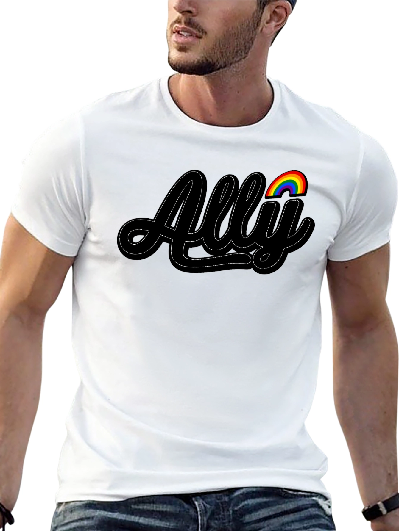 LGBTQ Ally T-Shirt - Black Pride Support